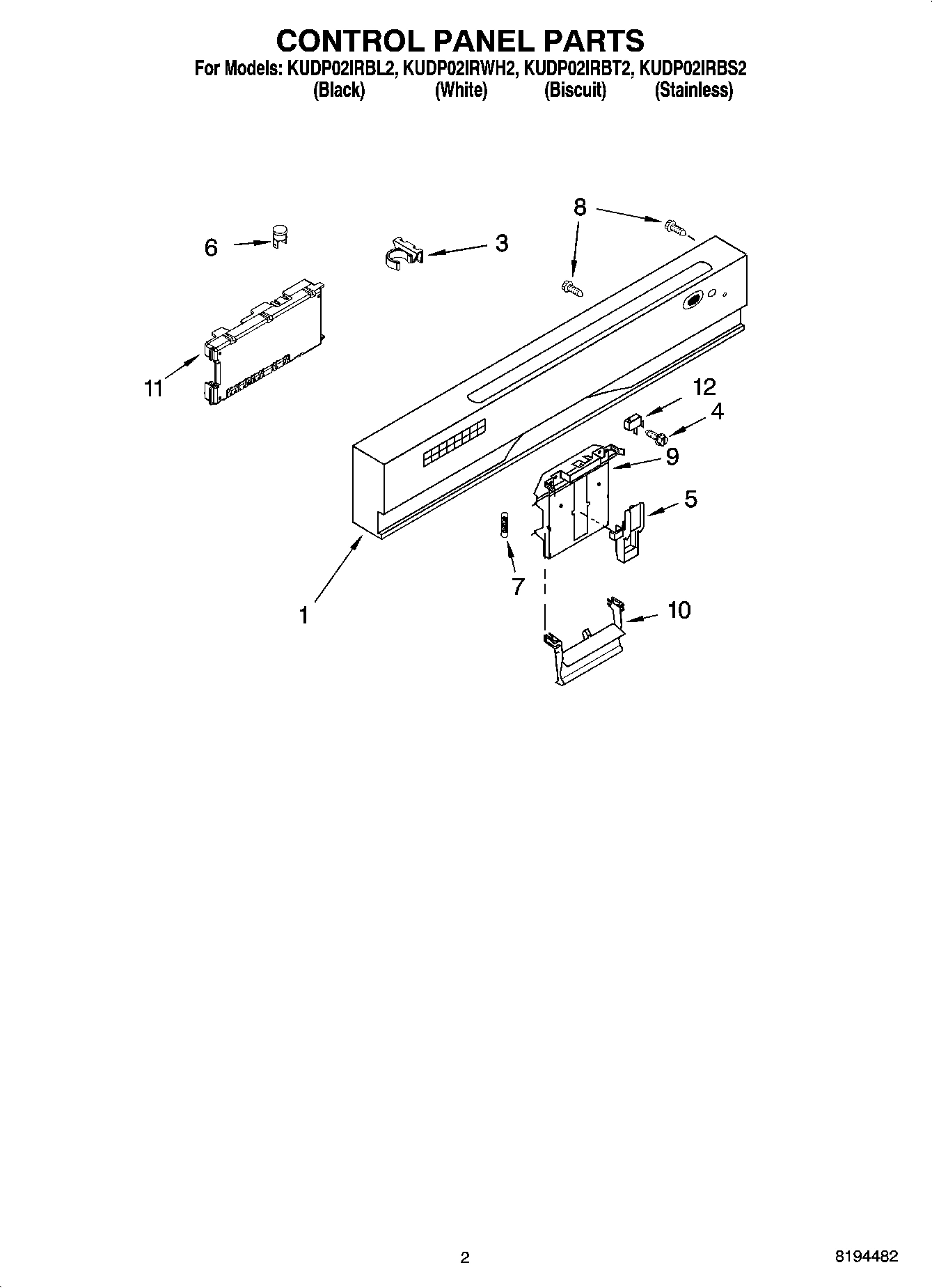 02 - CONTROL PANEL PARTS