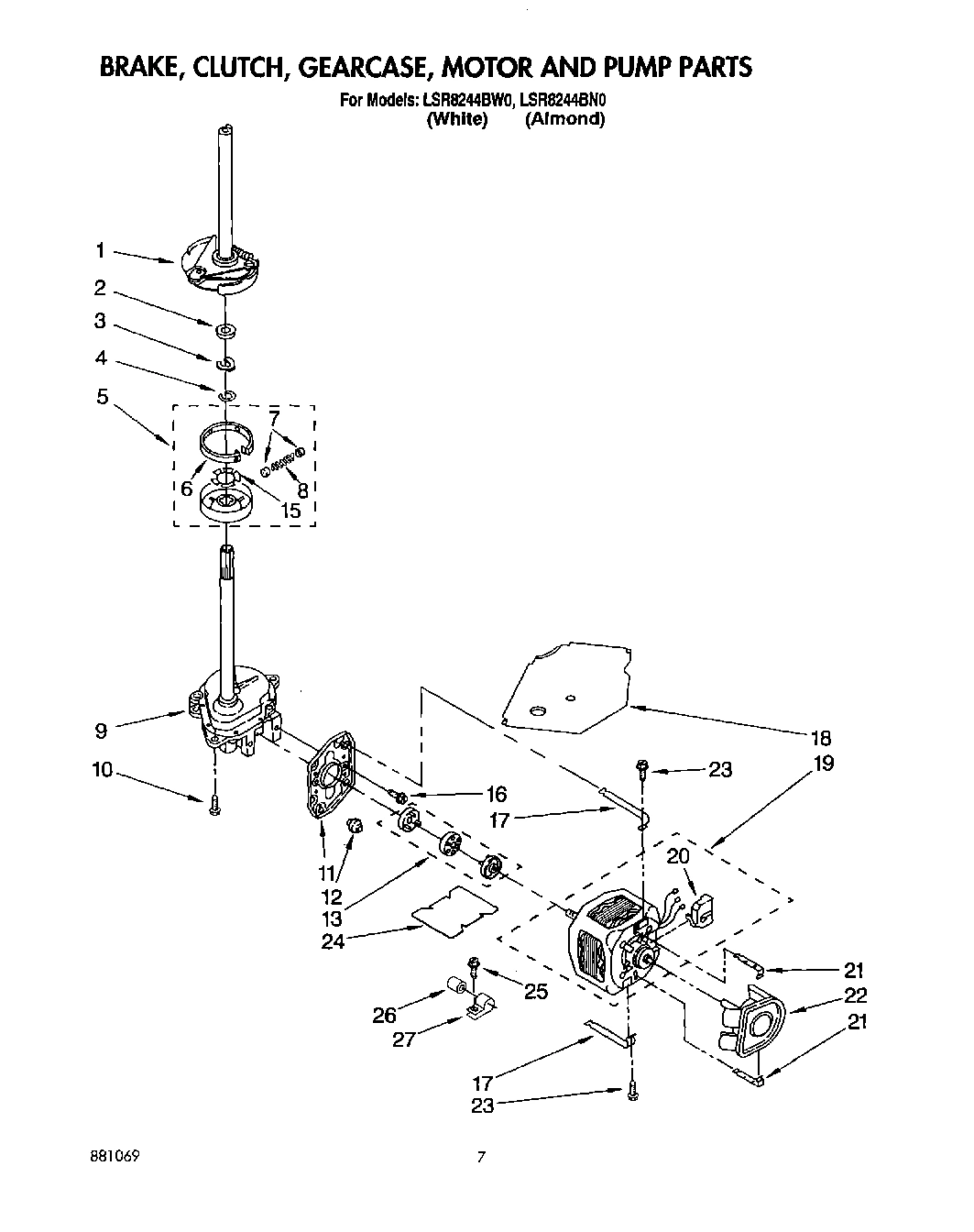 05 - BRAKE, CLUTCH, GEARCASE, MOTOR & PUMP