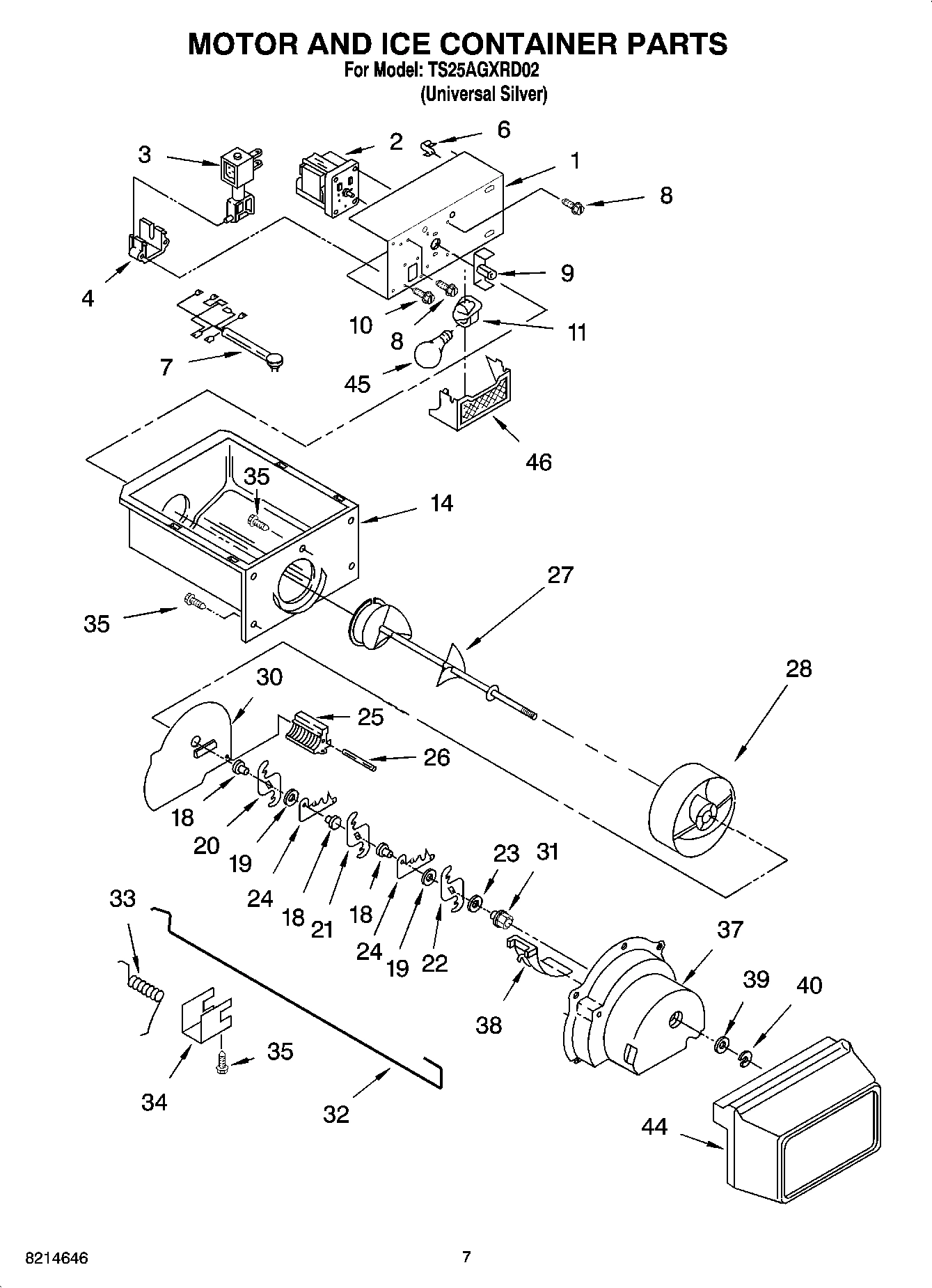 05 - MOTOR AND ICE CONTAINER PARTS