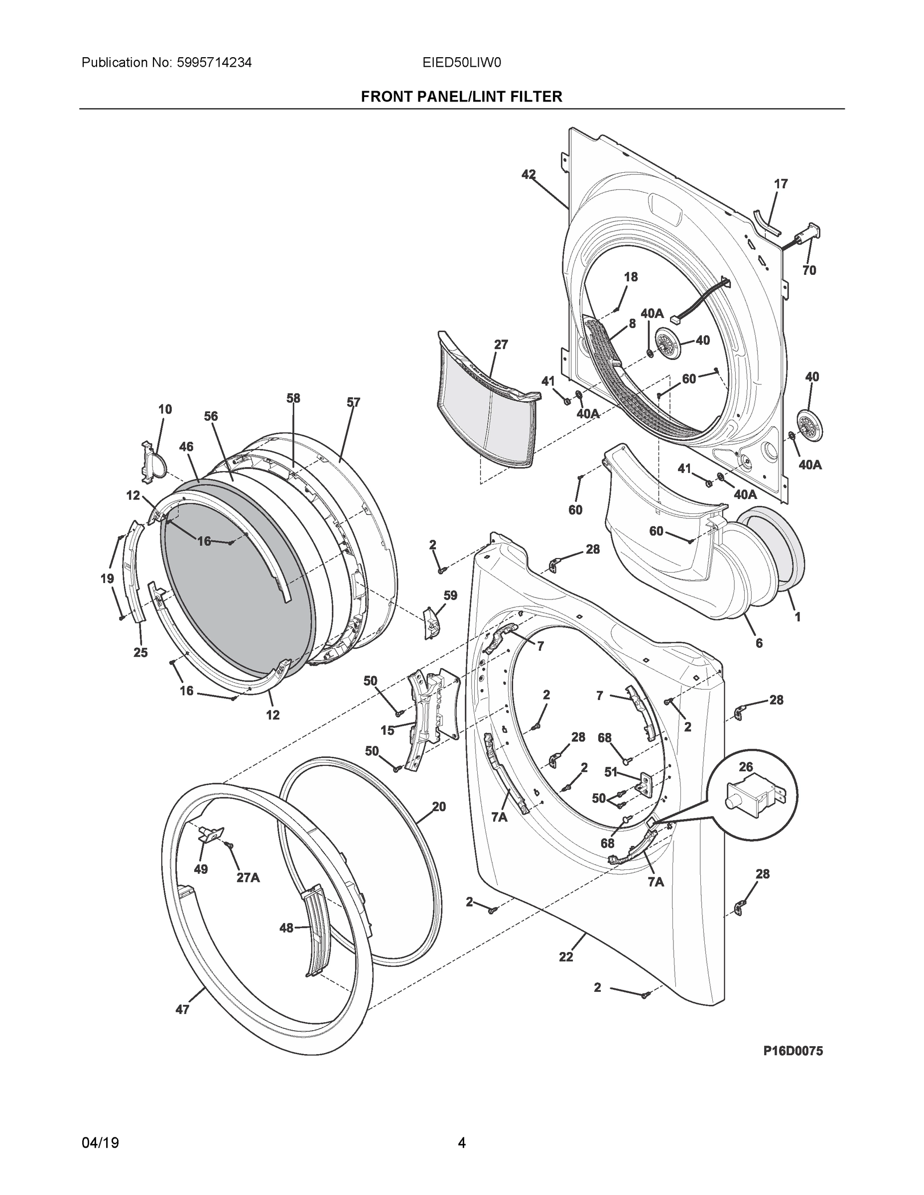 03 - FRONT PANEL/LINT FILTER