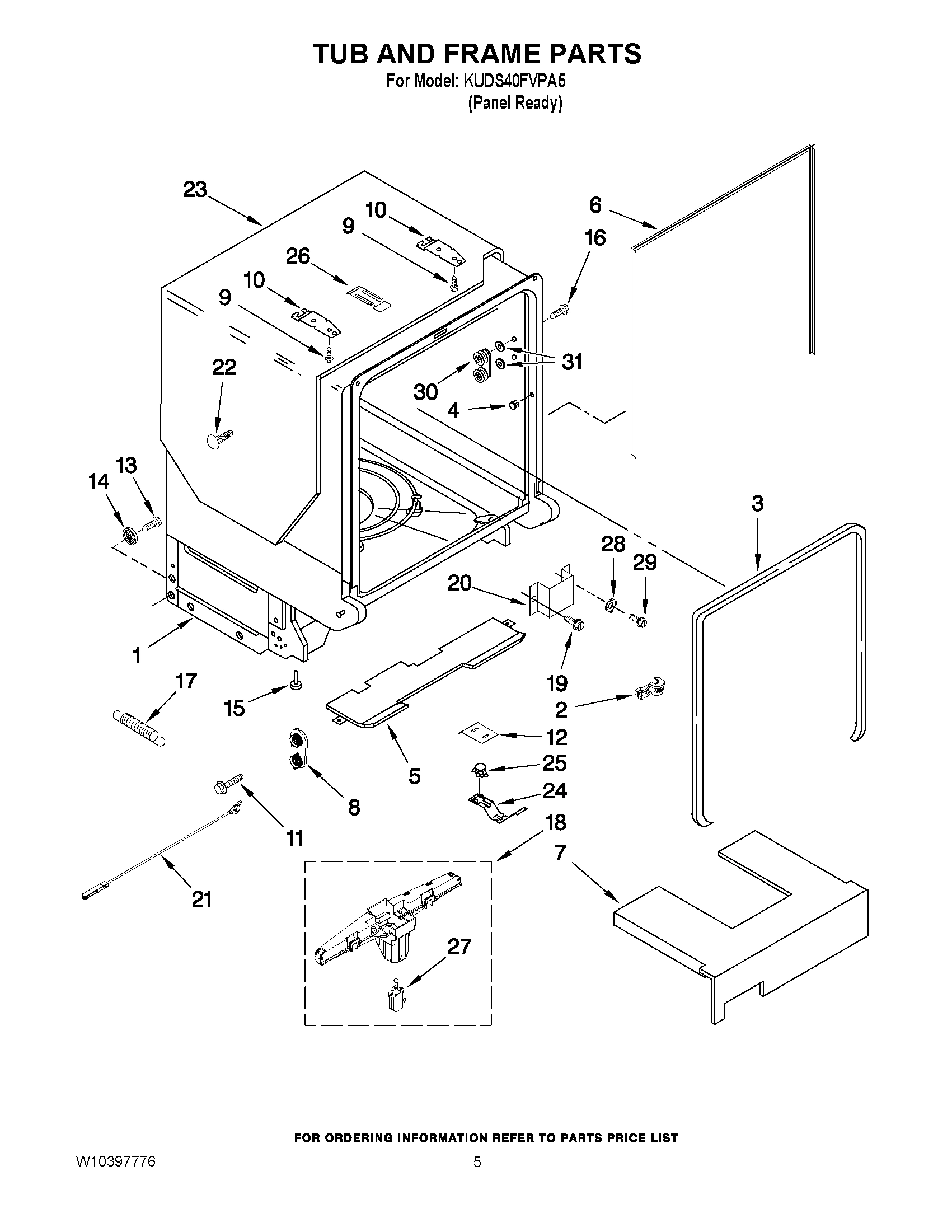 05 - TUB AND FRAME PARTS
