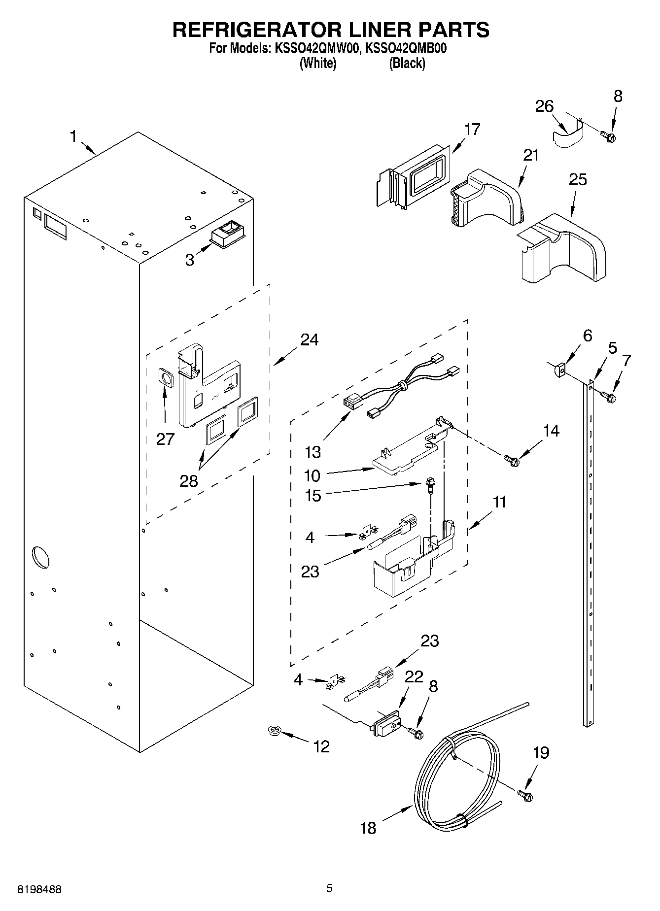04 - REFRIGERATOR LINER PARTS