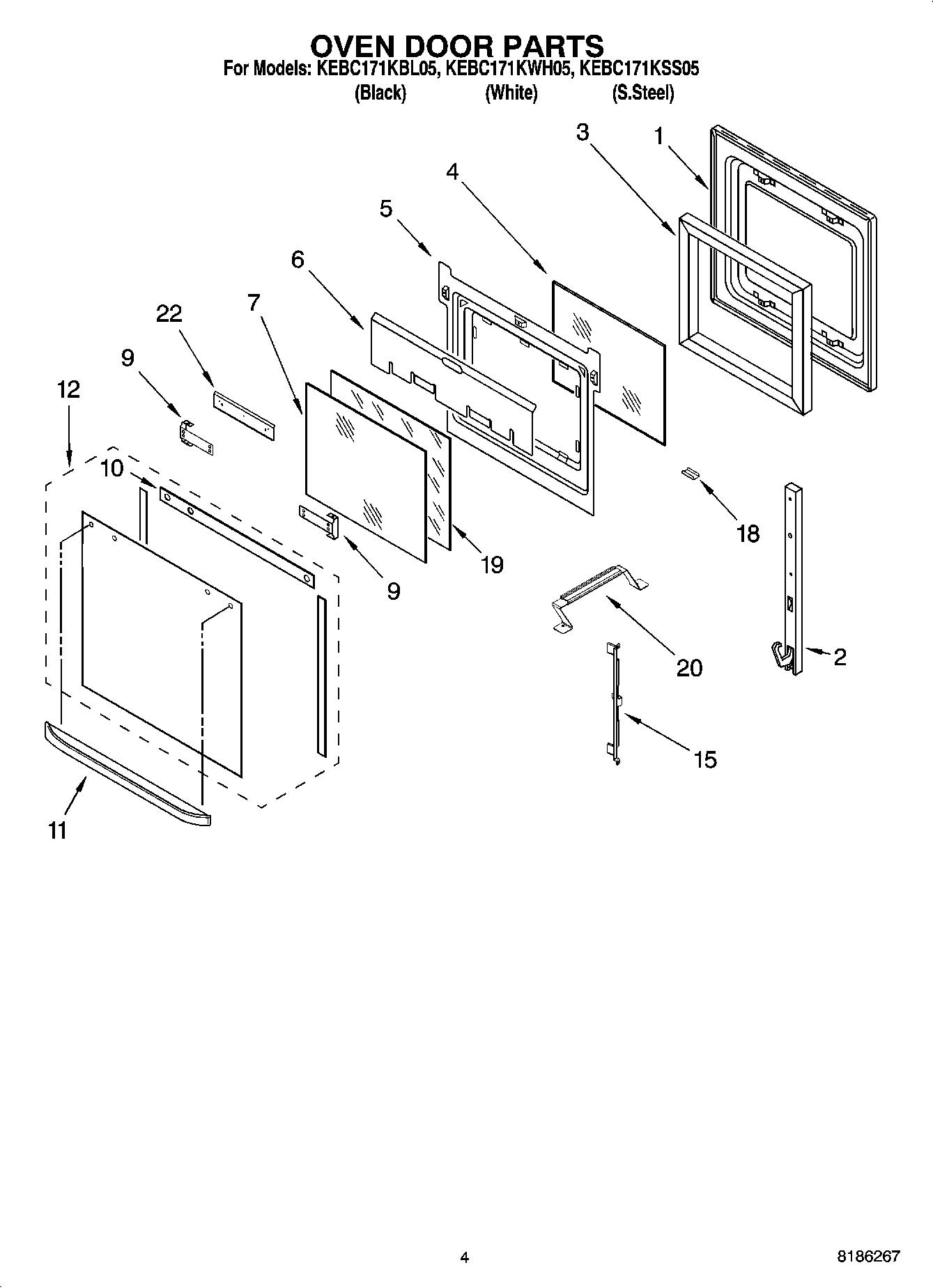 03 - OVEN DOOR PARTS