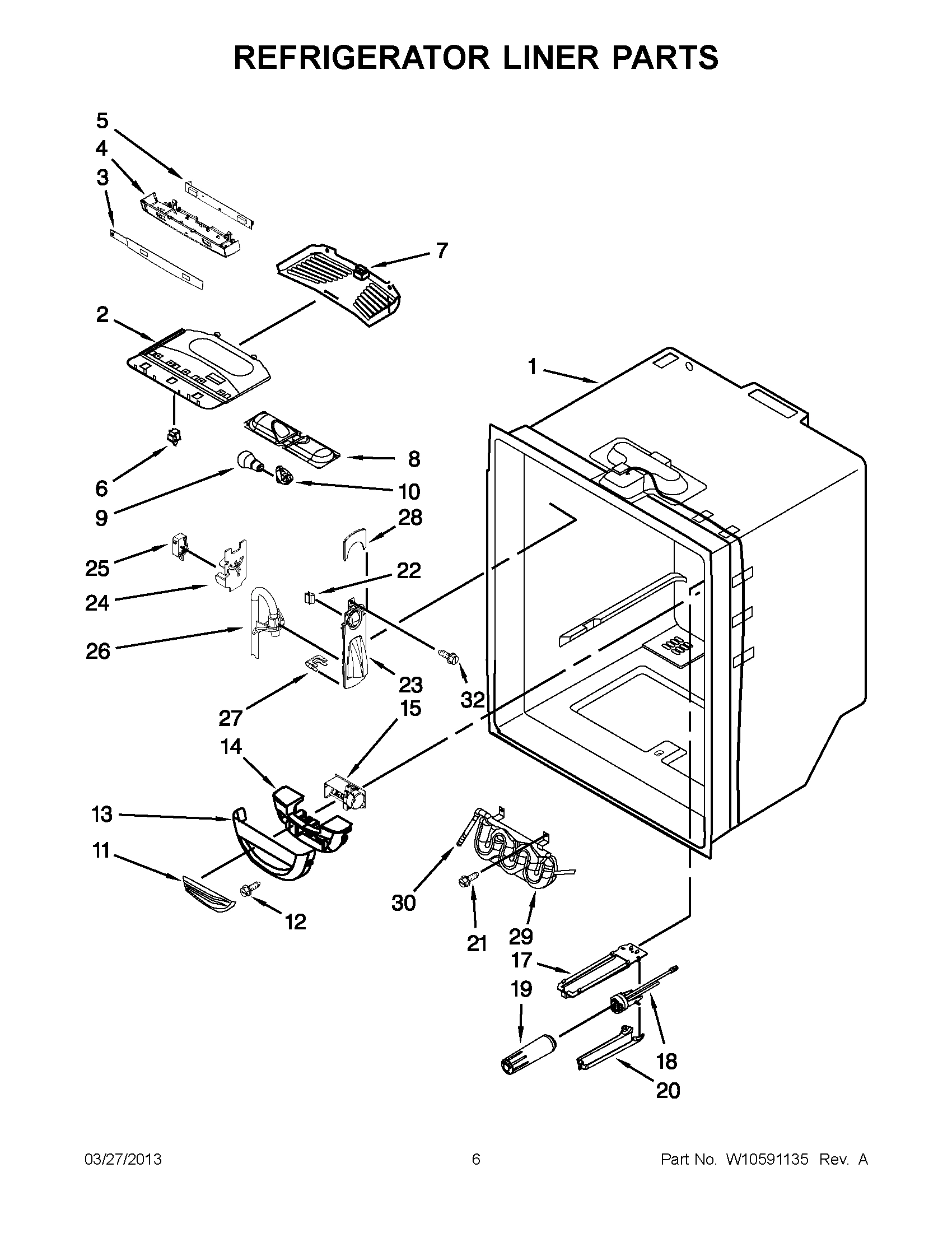 03 - REFRIGERATOR LINER PARTS