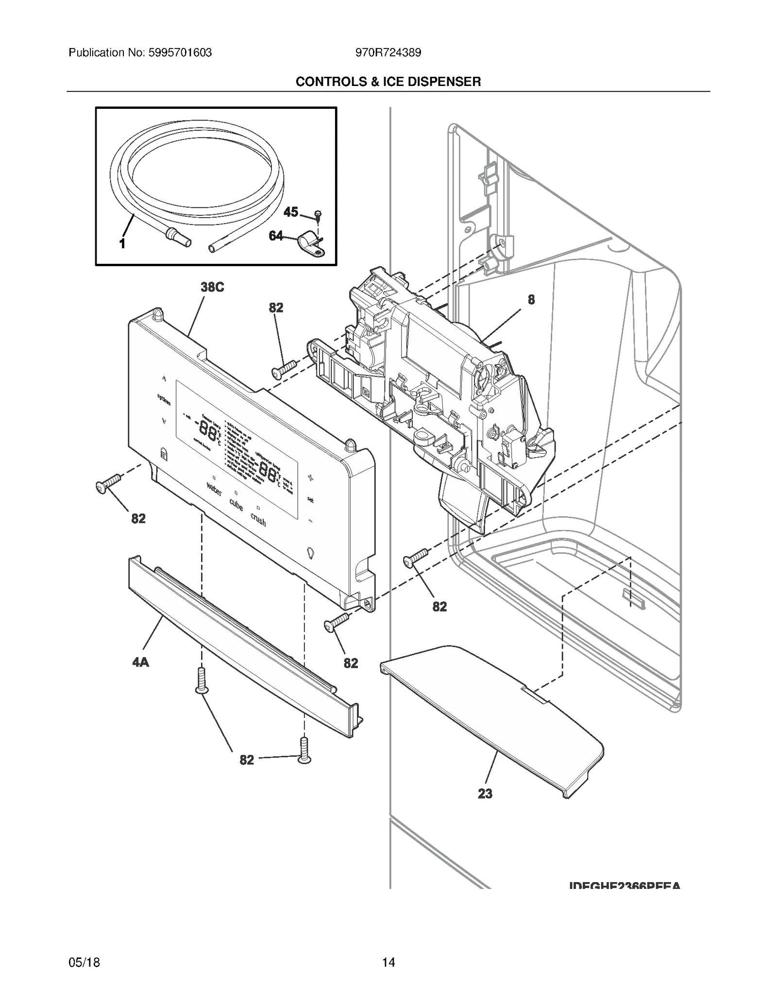 CONTROLS & ICE DISPENSER