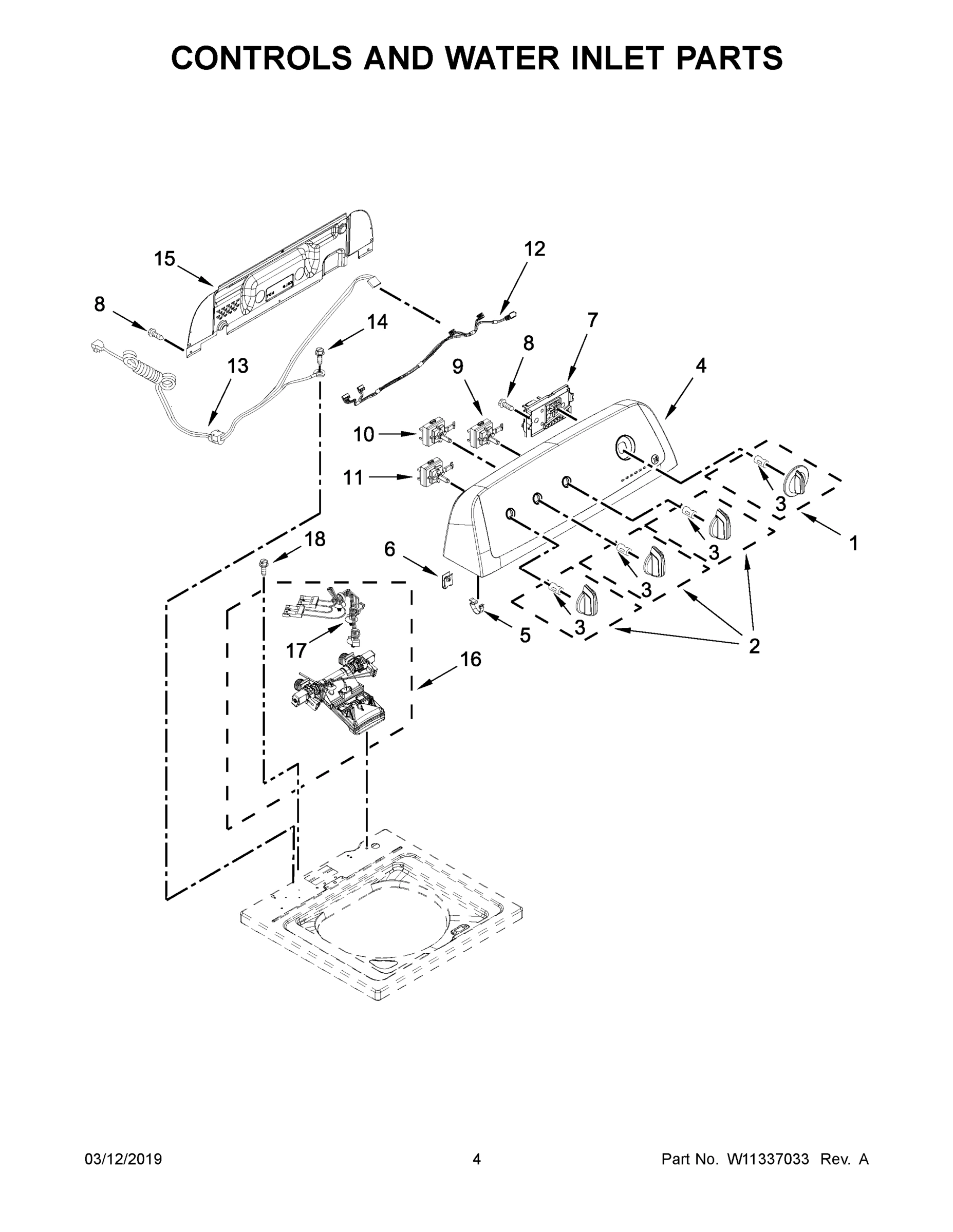 03 - CONTROLS AND WATER INLET PARTS