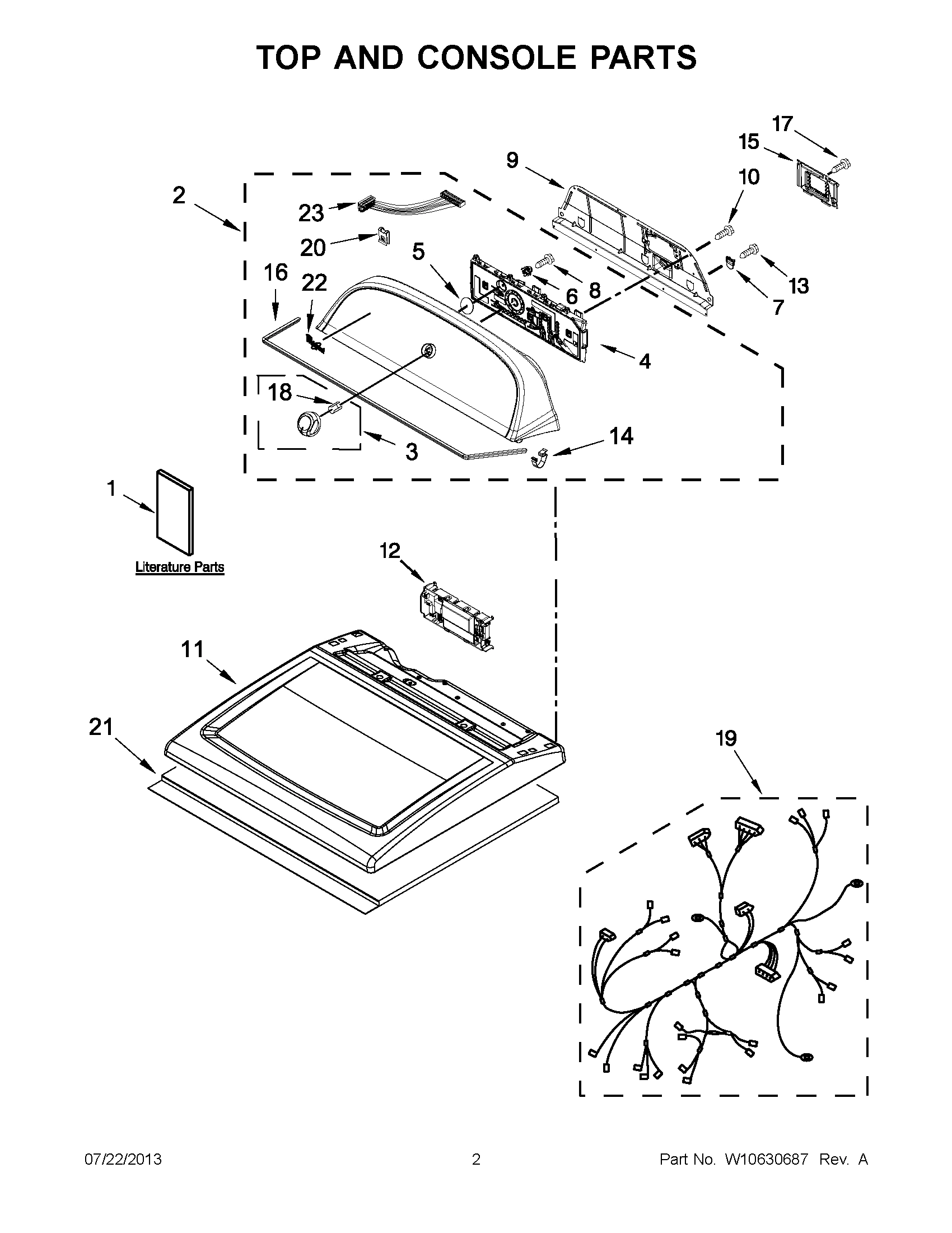 01 - TOP AND CONSOLE PARTS