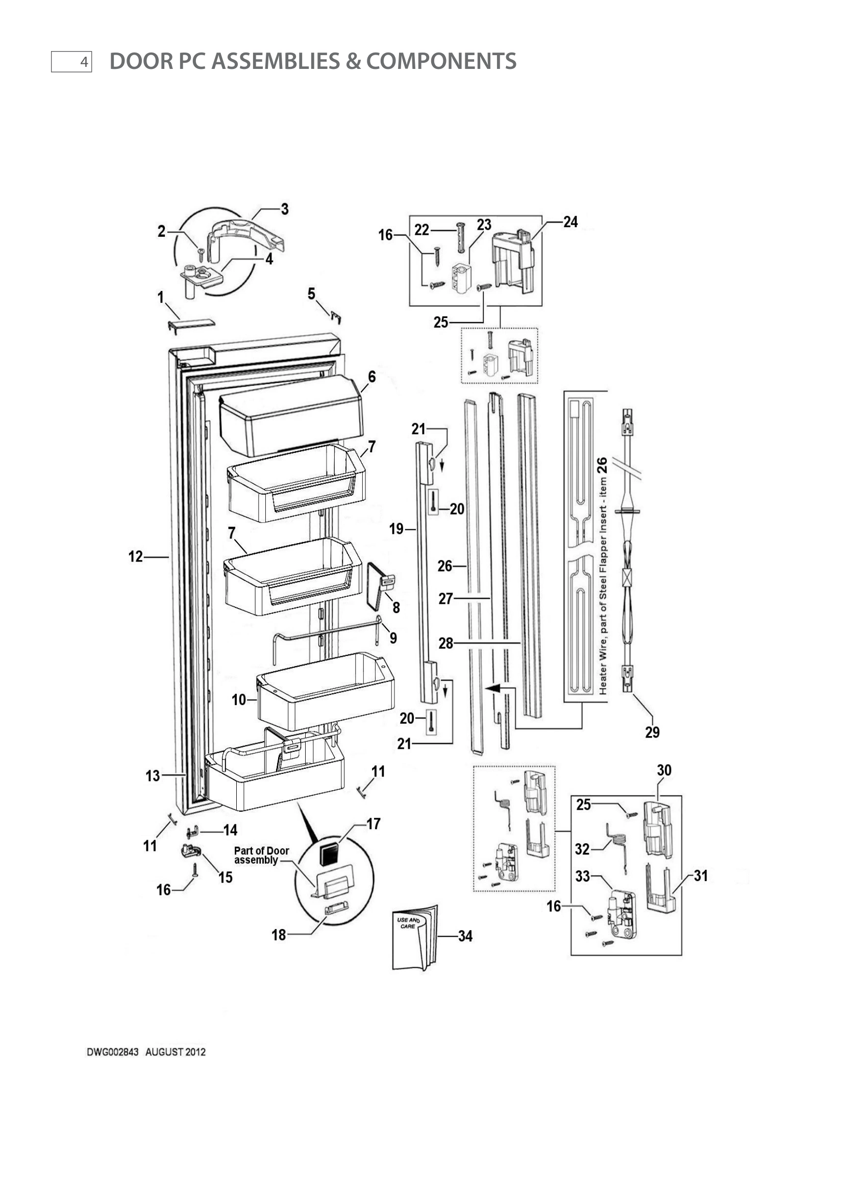 DOOR PC ASSEMBLIES & COMPONENTS
