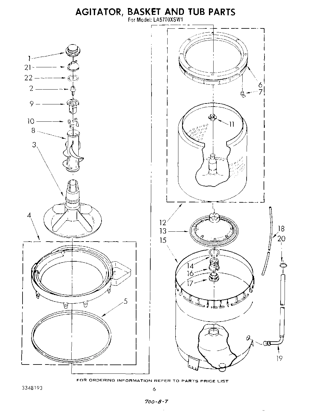 04 - AGITATOR, BASKET AND TUB