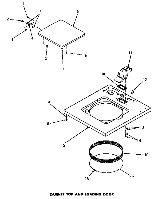 10 - CABINET TOP & LOADING DOOR
