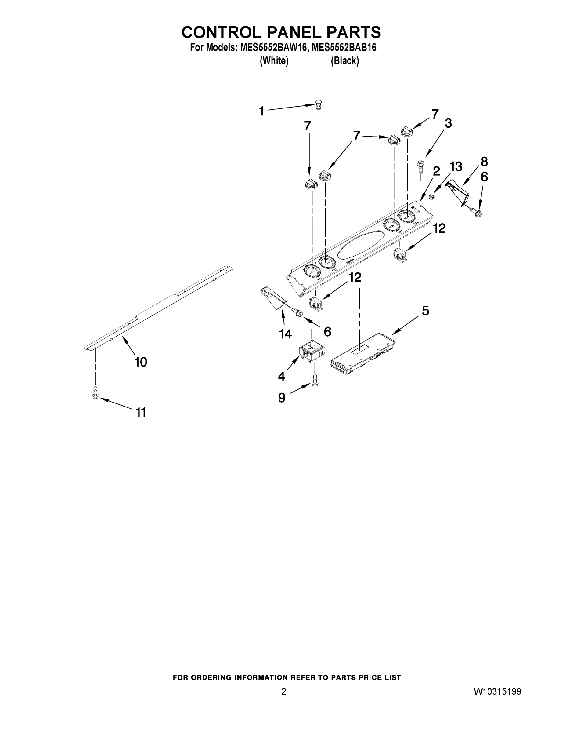 02 - CONTROL PANEL PARTS