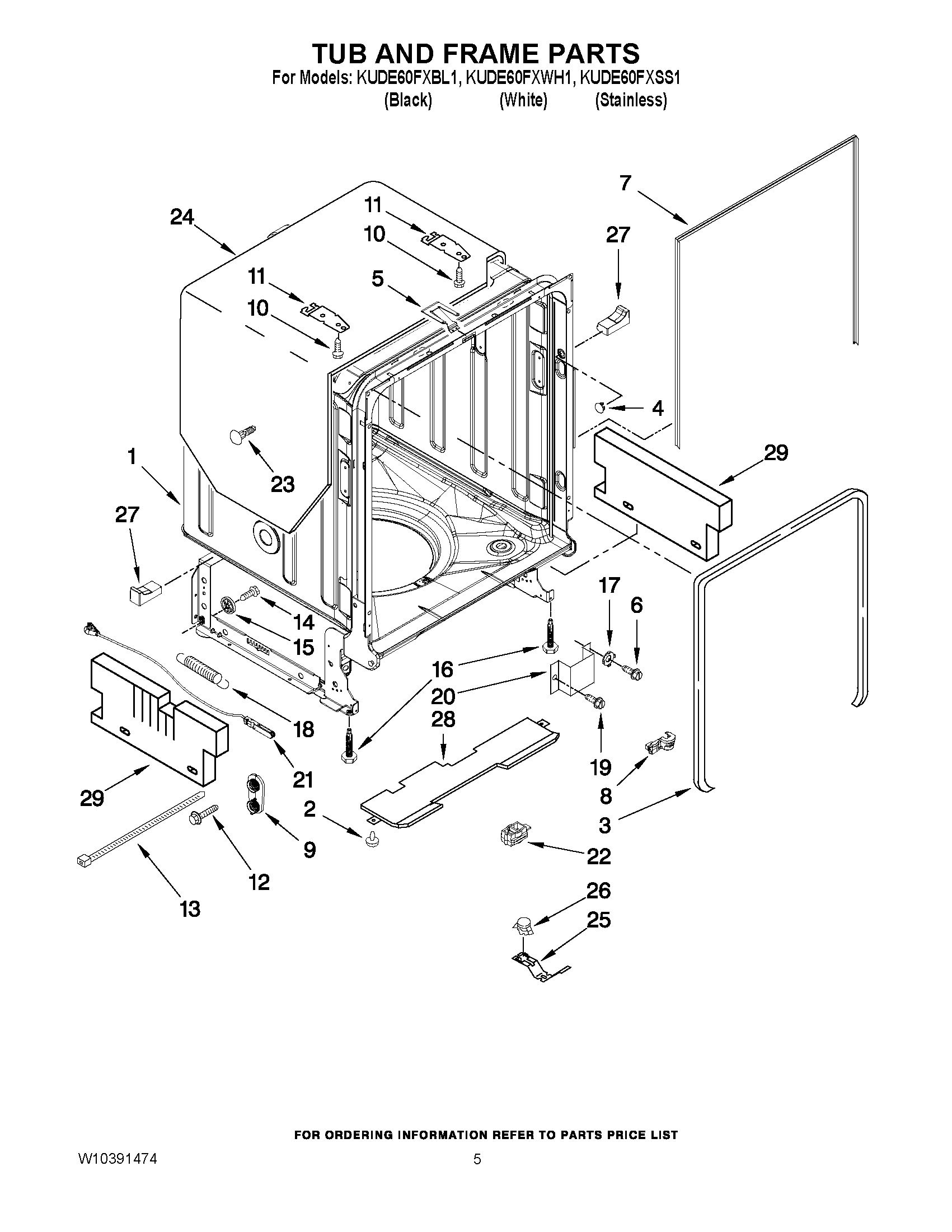 05 - TUB AND FRAME PARTS