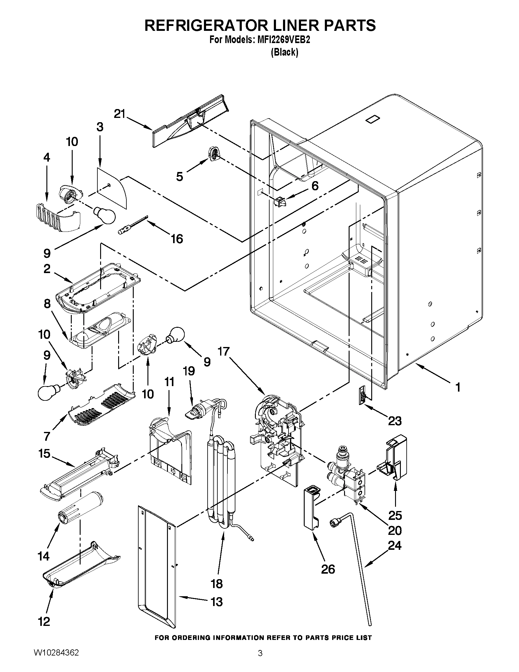 02 - REFRIGERATOR LINER PARTS