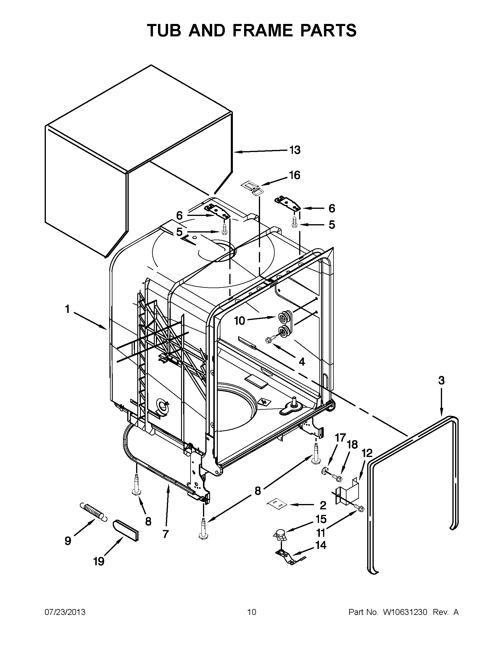 05 - TUB AND FRAME PARTS