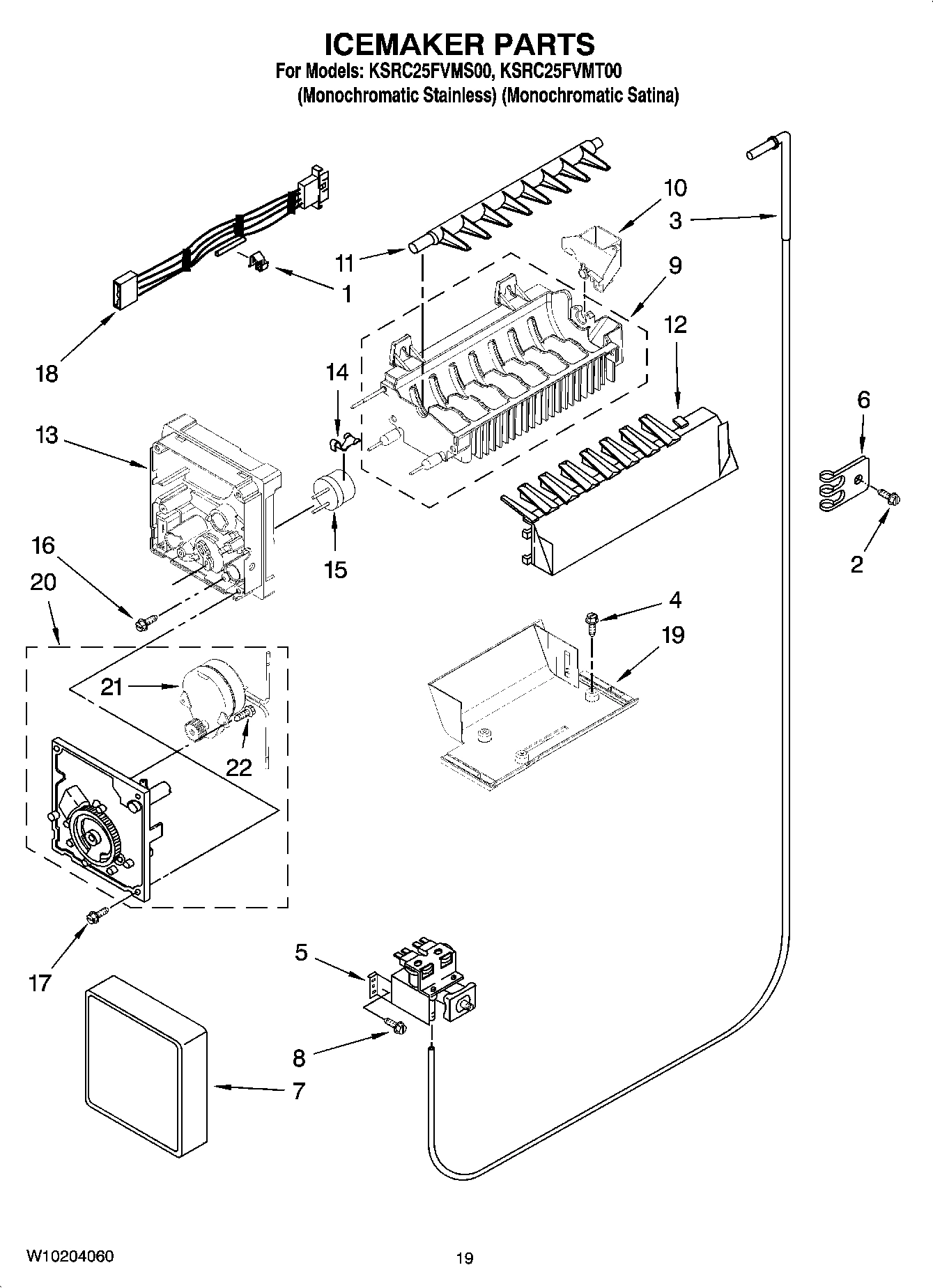 12 - ICEMAKER PARTS, OPTIONAL PARTS (NOT INCLUDED)