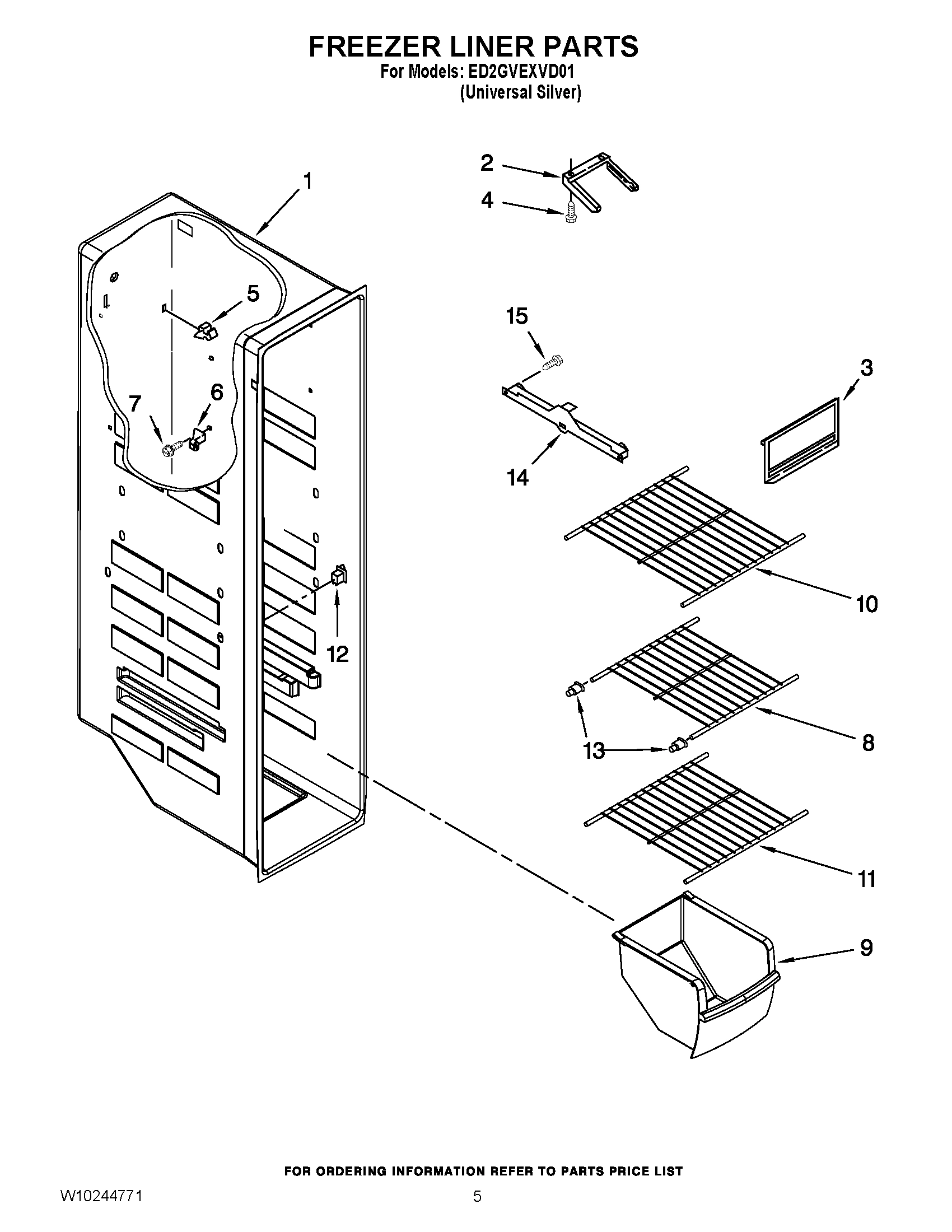 04 - FREEZER LINER PARTS