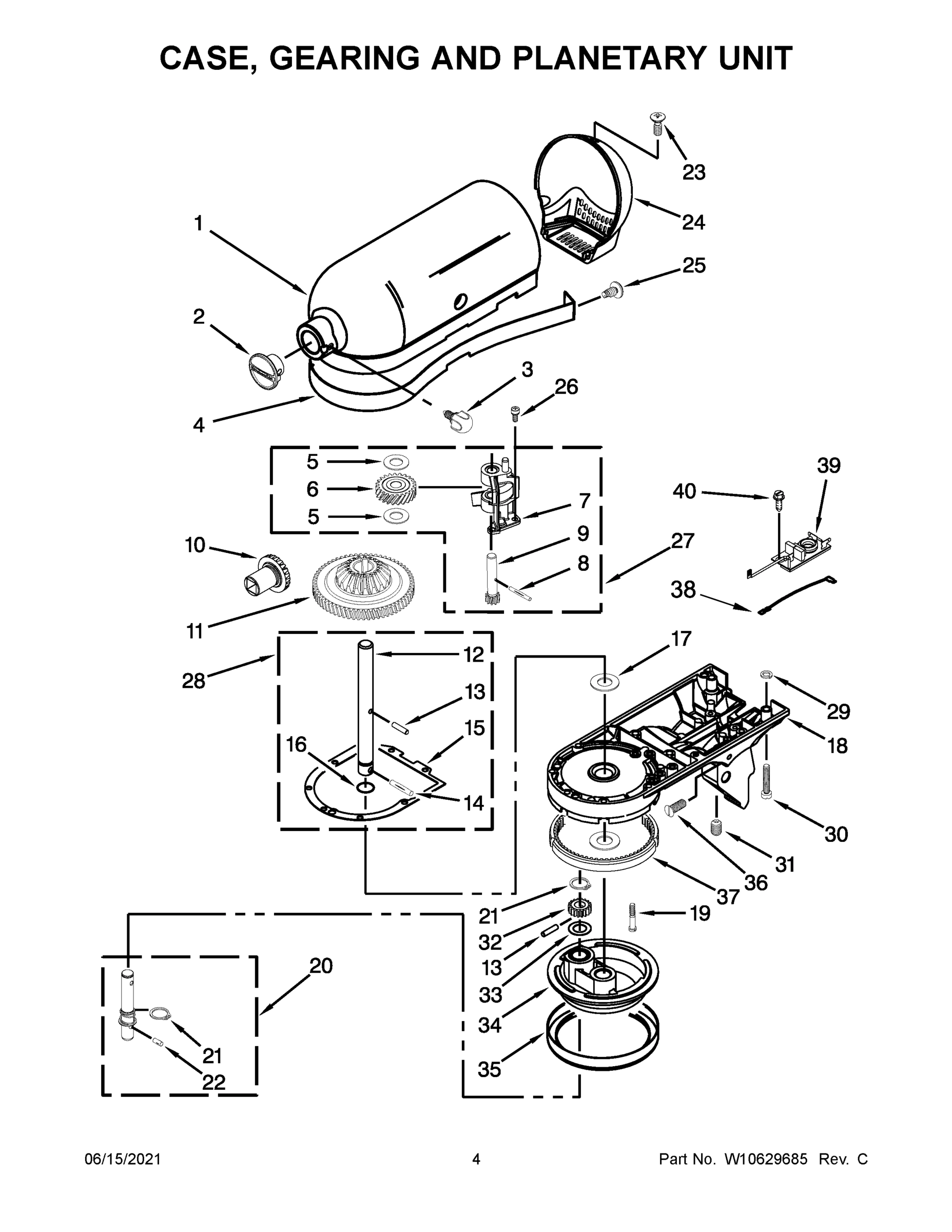 03 - CASE, GEARING AND PLANETARY UNIT