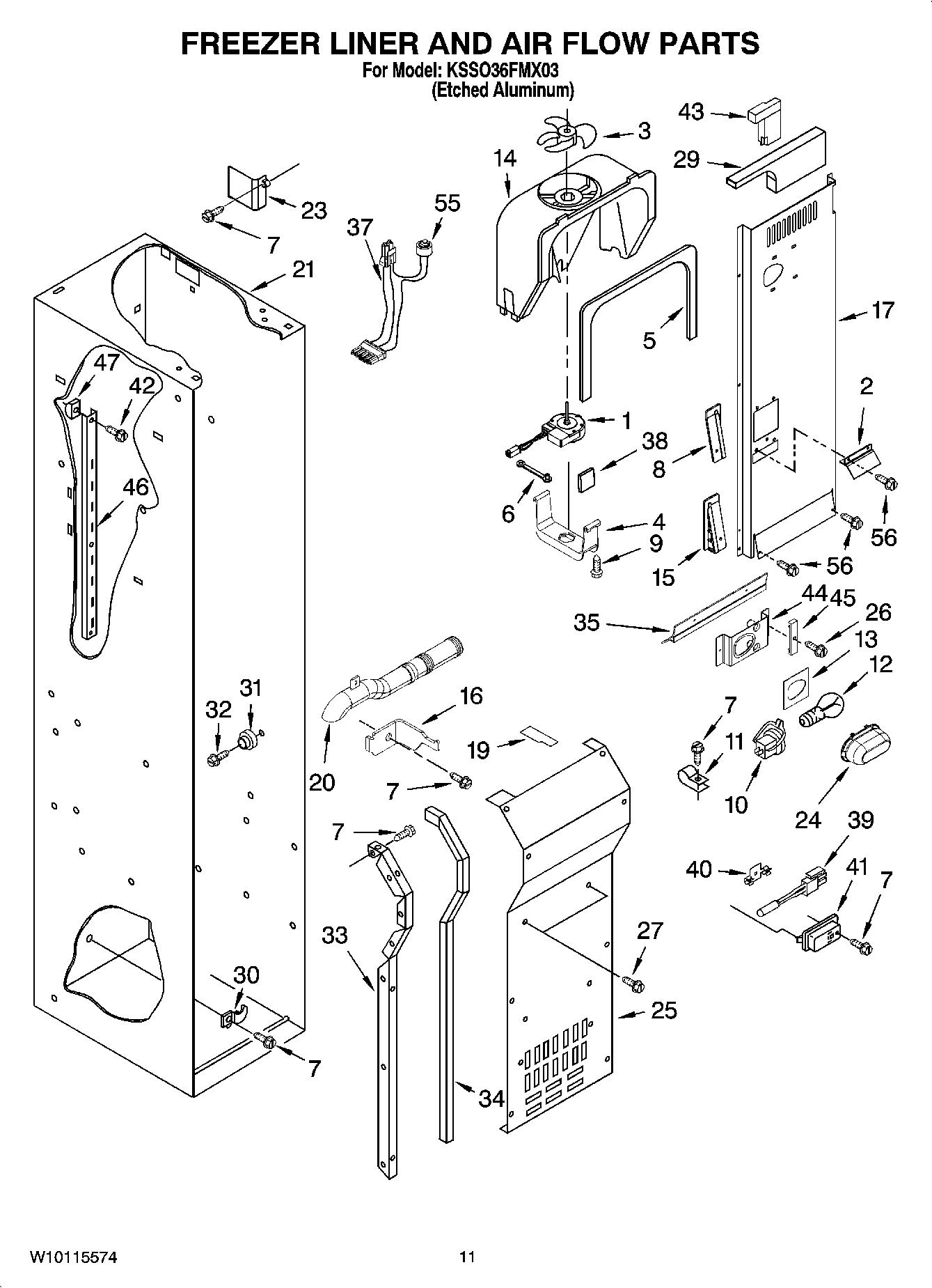 08 - FREEZER LINER AND AIR FLOW PARTS
