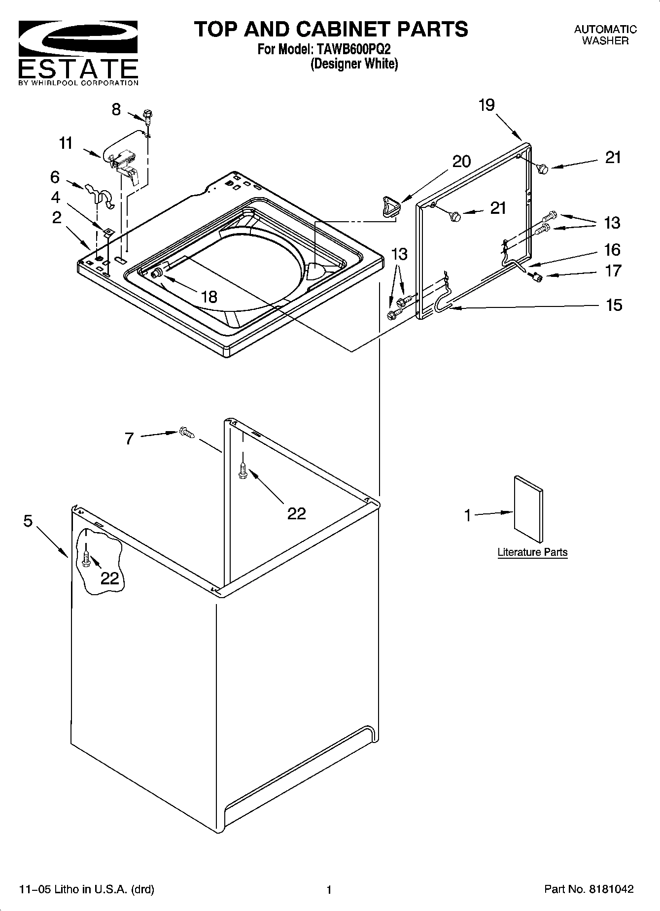 01 - TOP AND CABINET PARTS