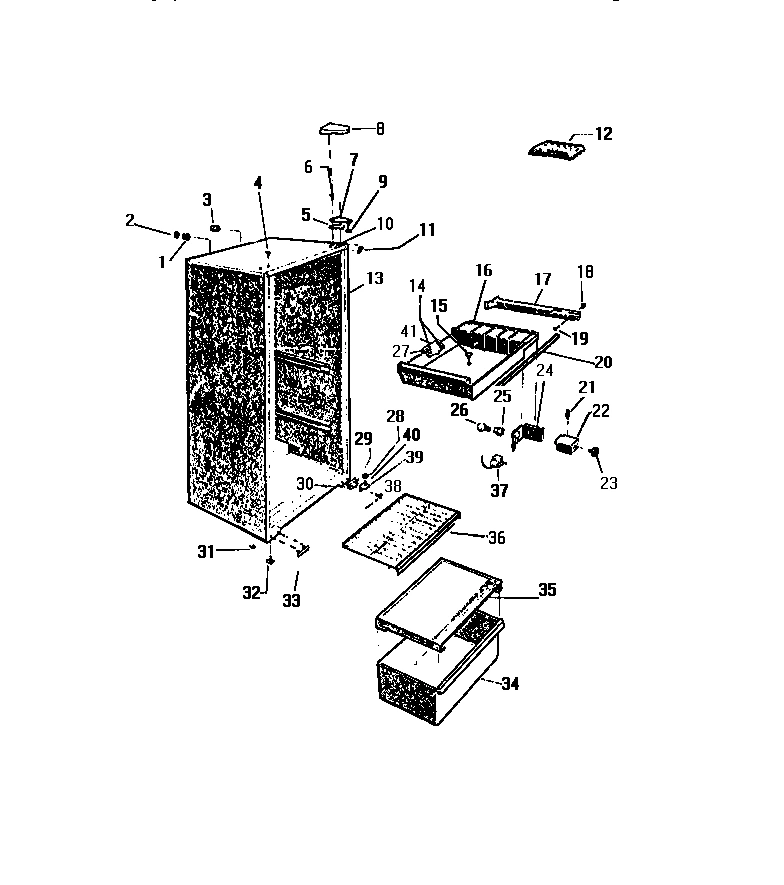 03 - CABINET, SHELVES, DIVIDER, FAN ASSE