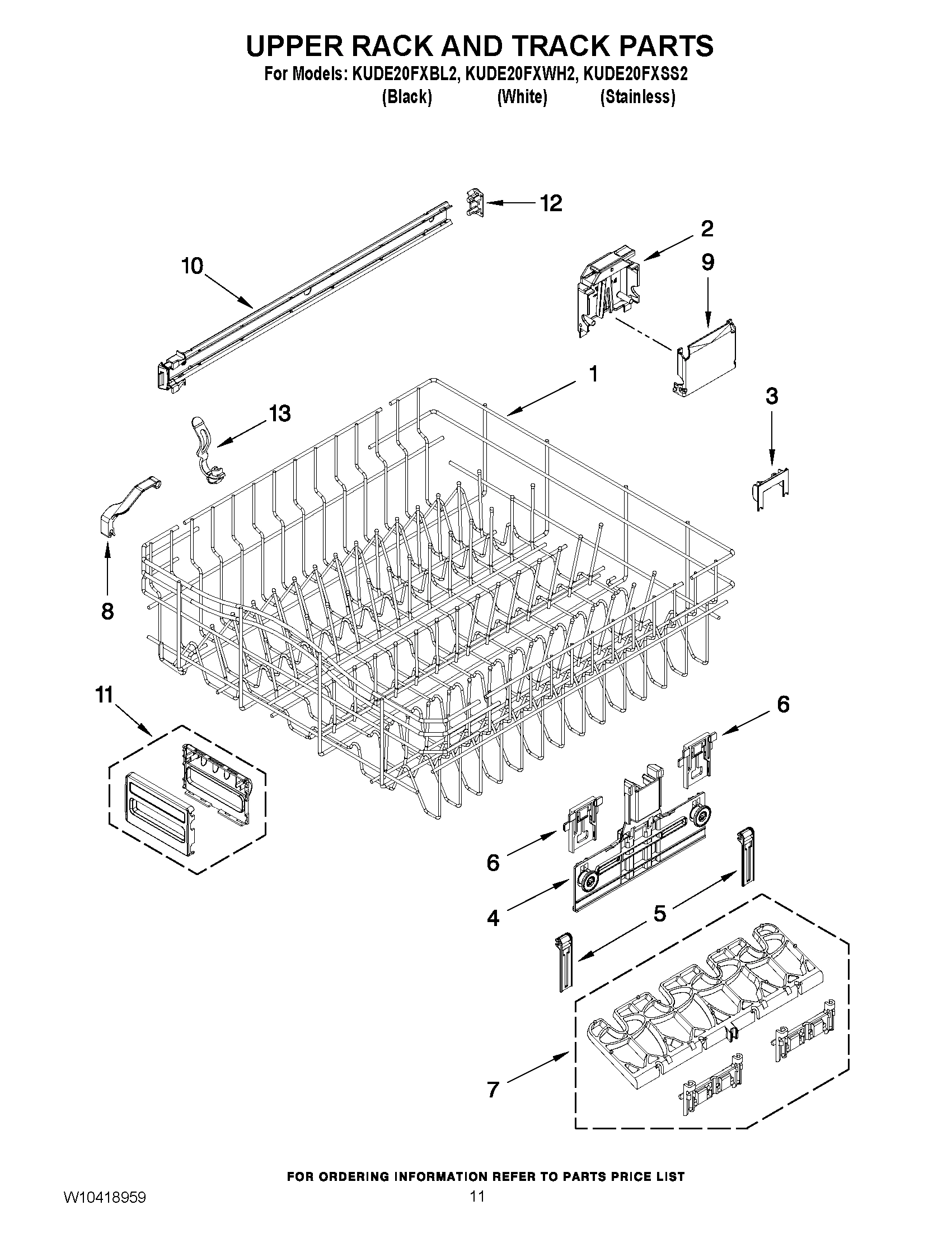 09 - UPPER RACK AND TRACK PARTS