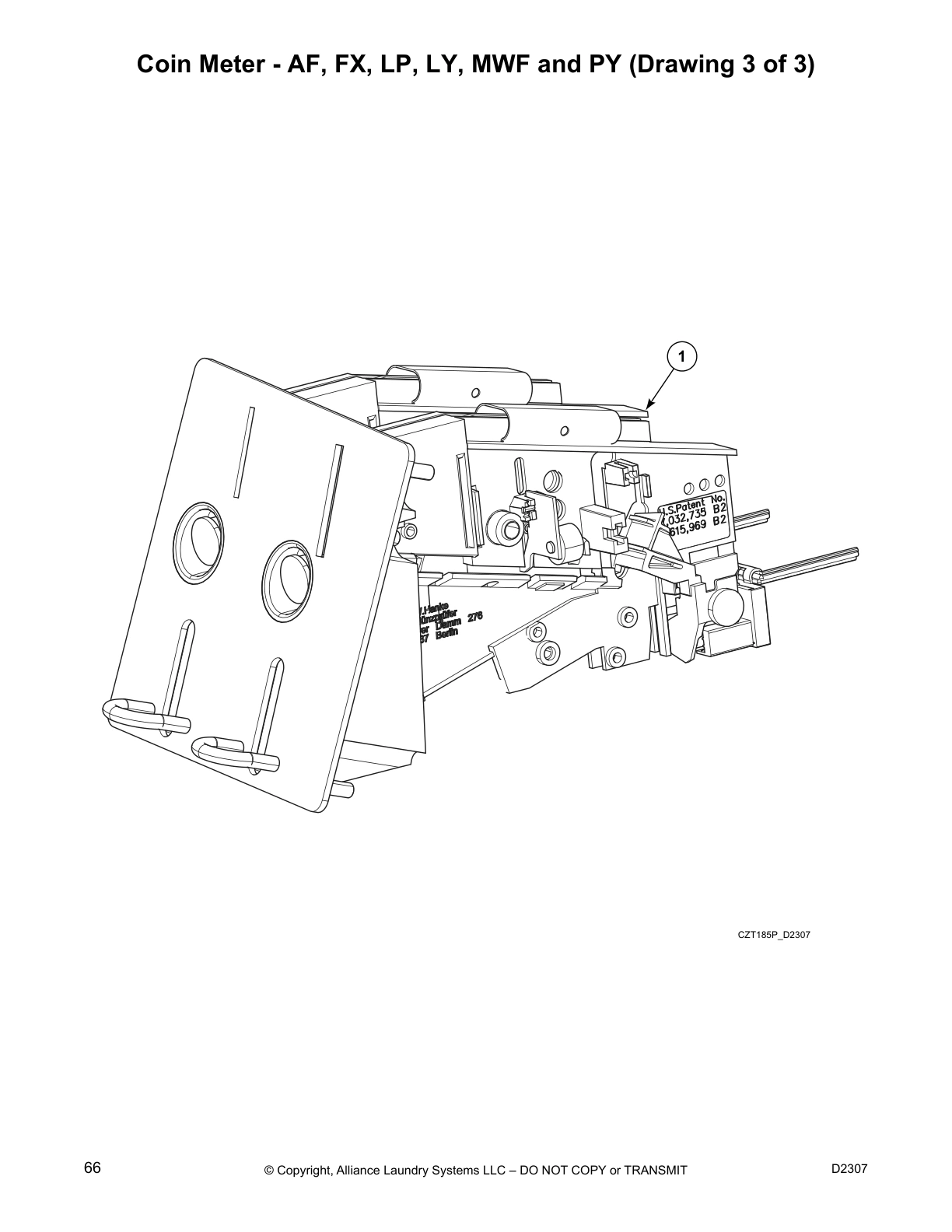 Coin Meter - AF, FX, LP, LY, MWF and PY (Drawing 3 of 3)