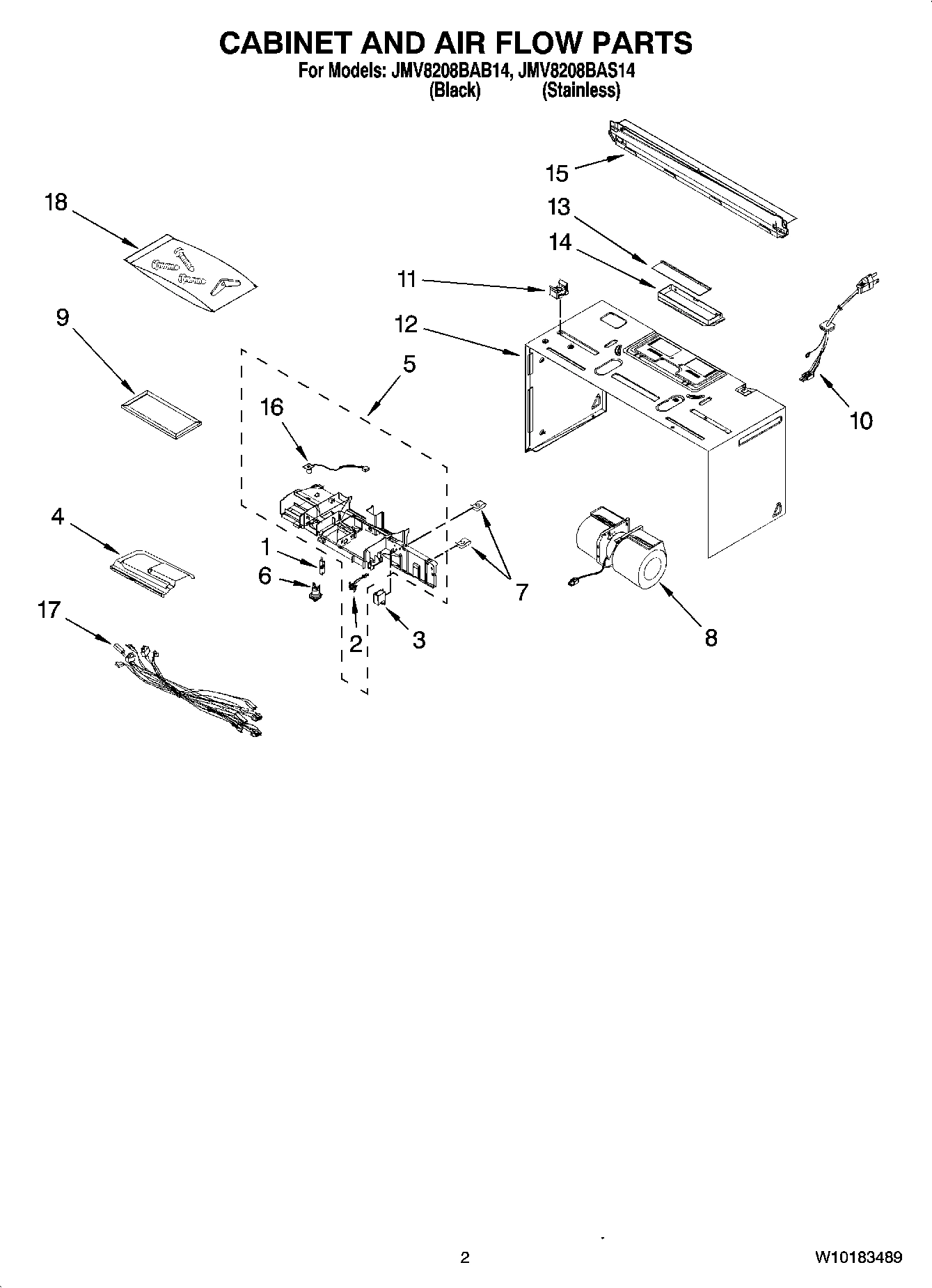 02 - CABINET AND AIR FLOW PARTS