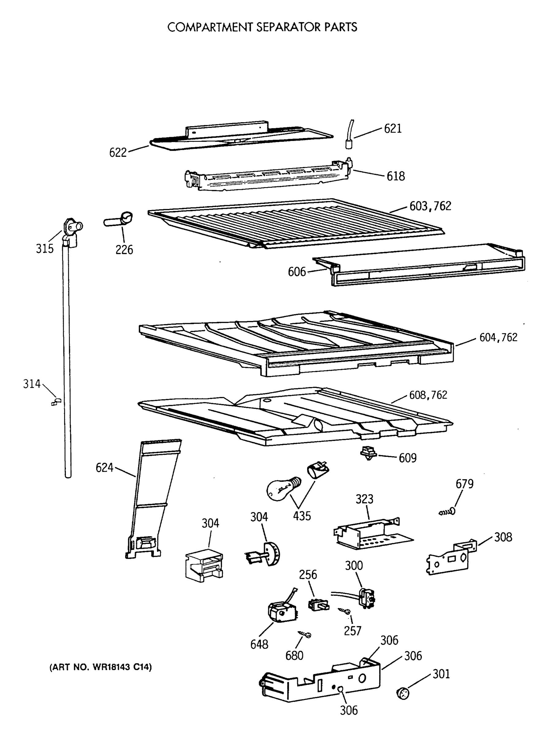 COMPARTMENT SEPARATOR PARTS