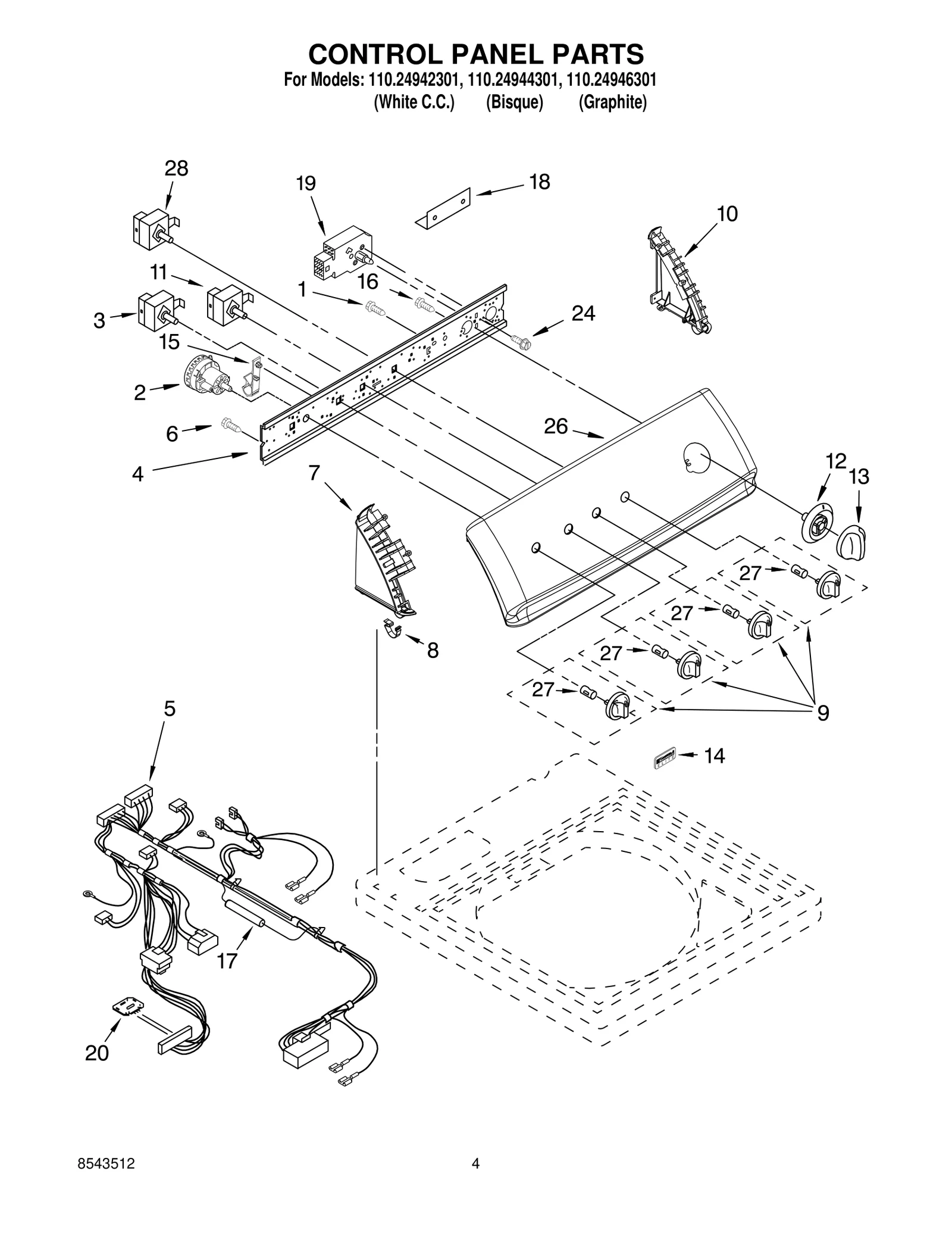 CONTROL PANEL PARTS