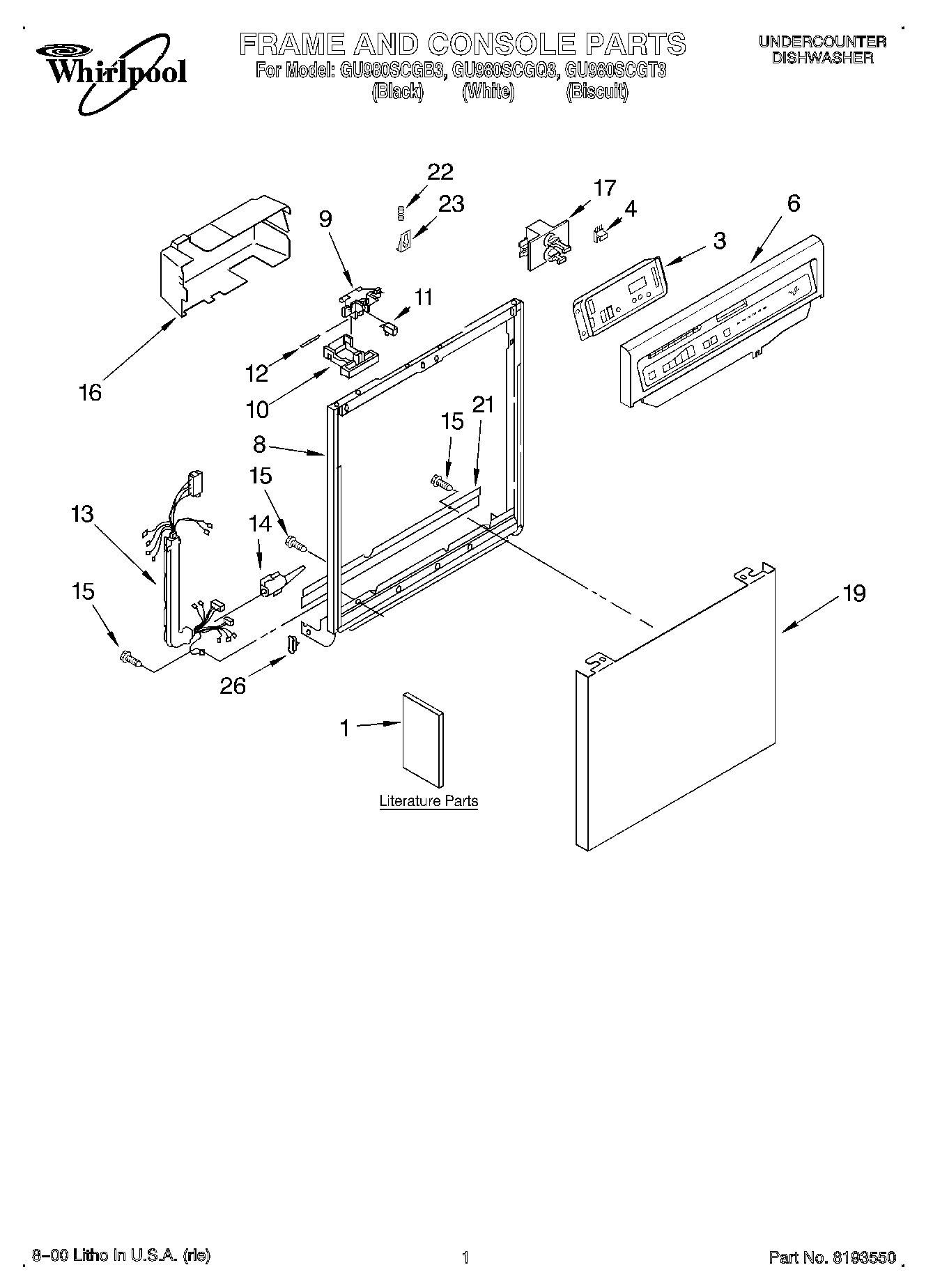 01 - FRAME AND CONSOLE, LITERATURE