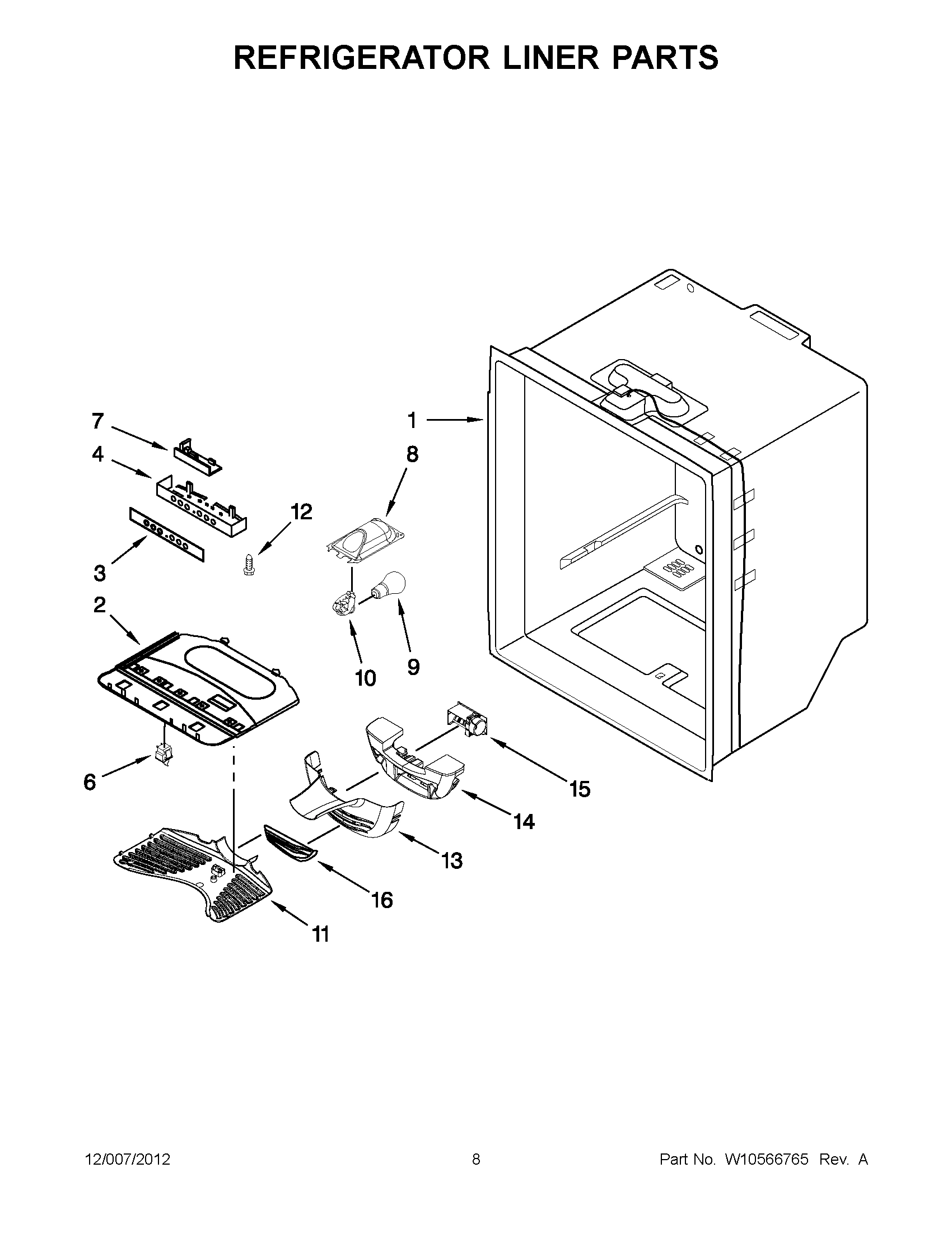 04 - REFRIGERATOR LINER PARTS