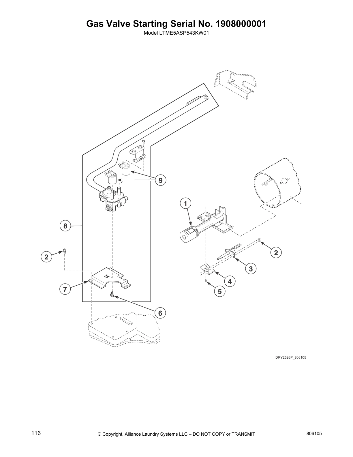 Gas Valve Starting Serial No. 1908000001