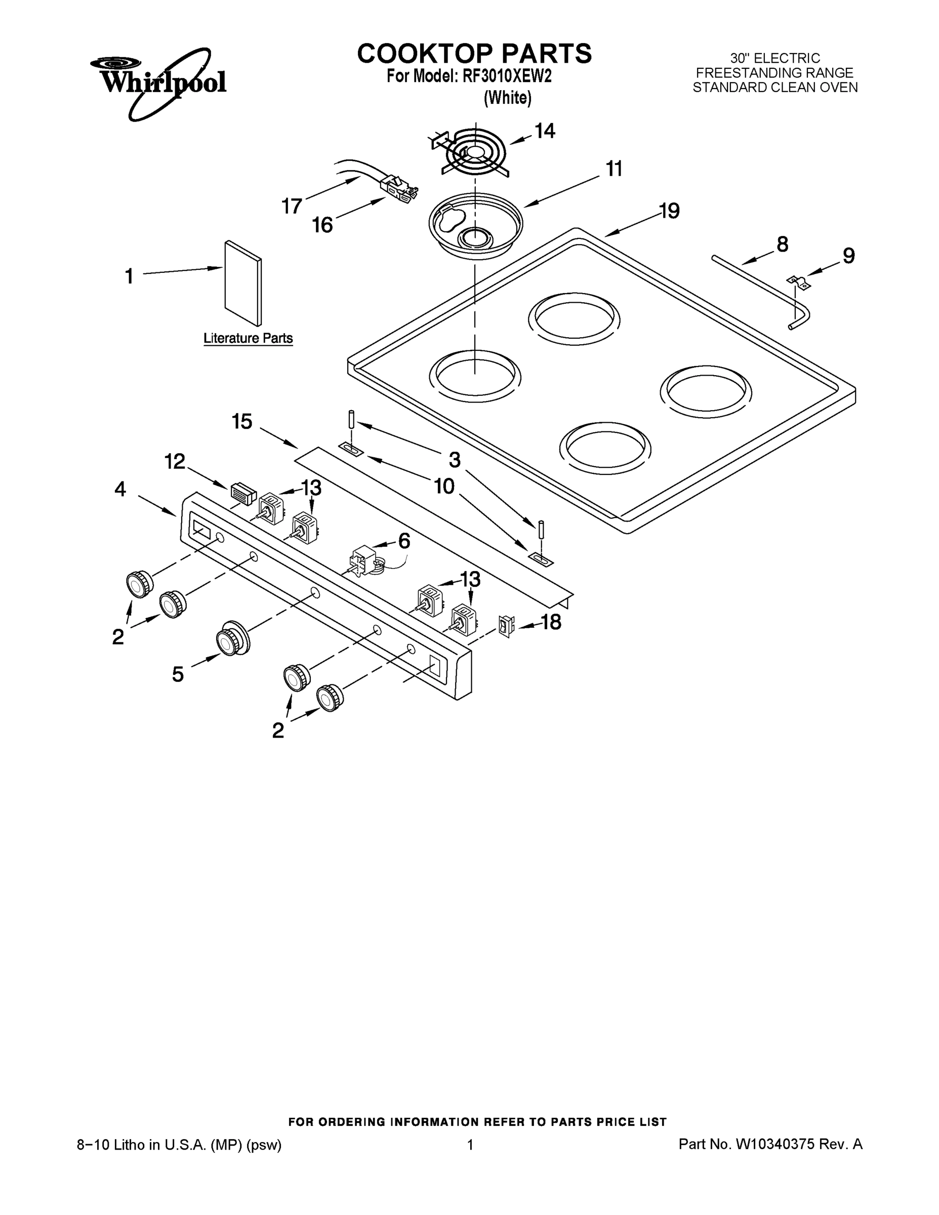 01 - COOKTOP PARTS