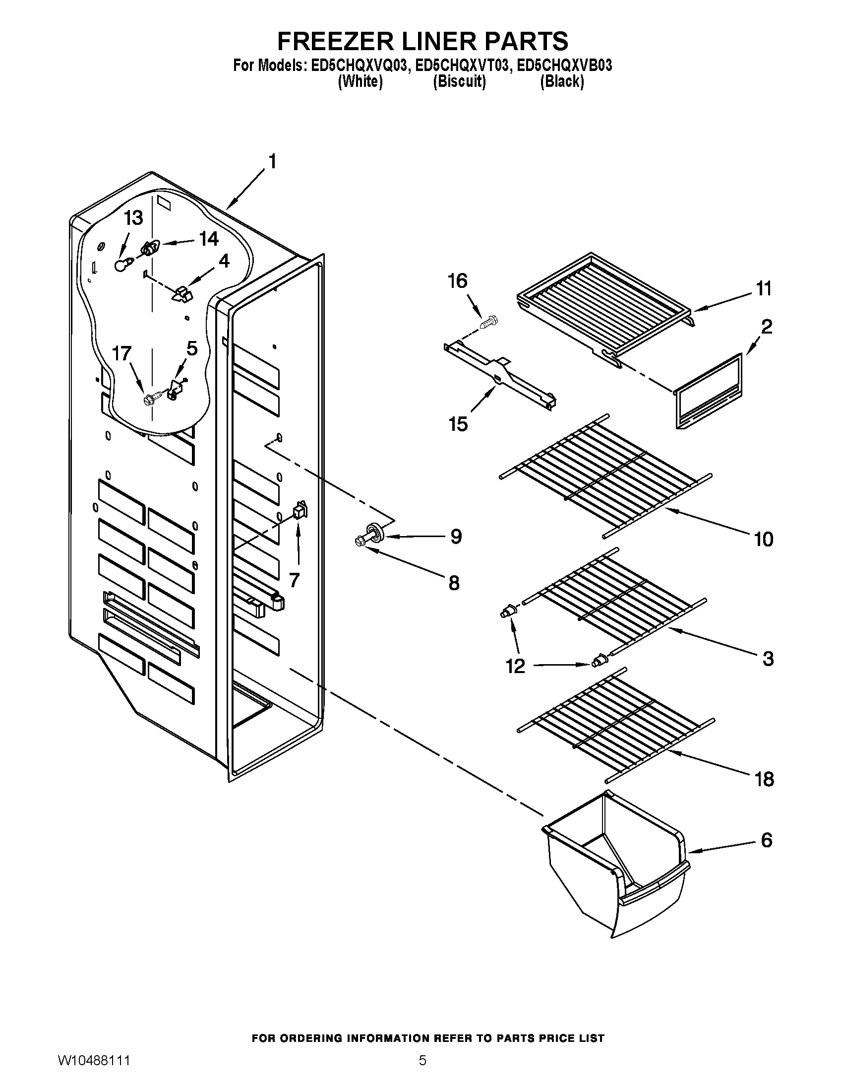 04 - FREEZER LINER PARTS