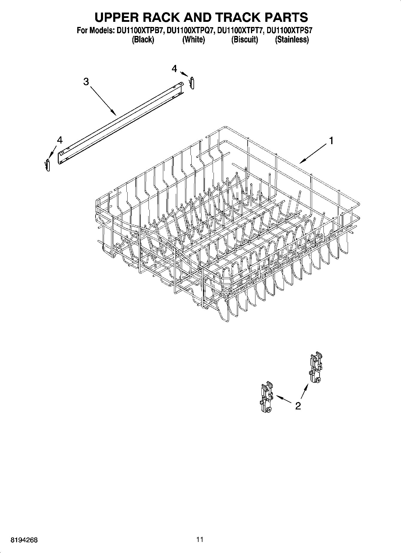 09 - UPPER RACK AND TRACK PARTS