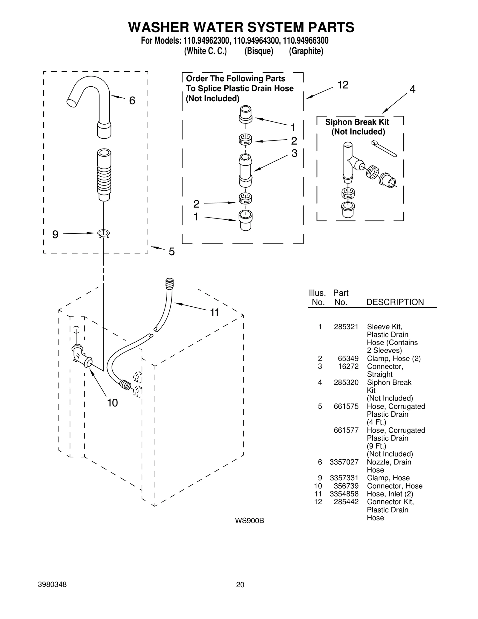 WASHER WATER SYSTEM PARTS