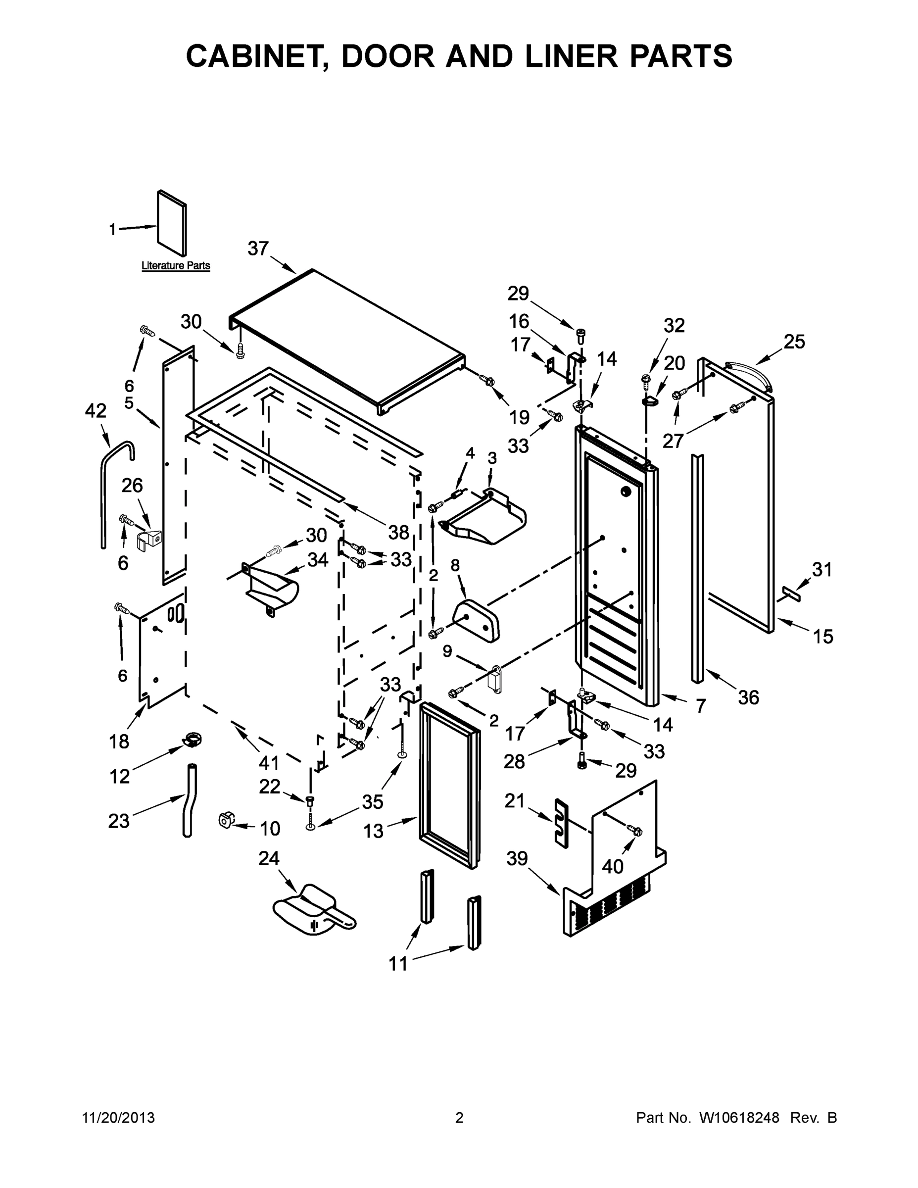 02 - CABINET, DOOR AND LINER PARTS