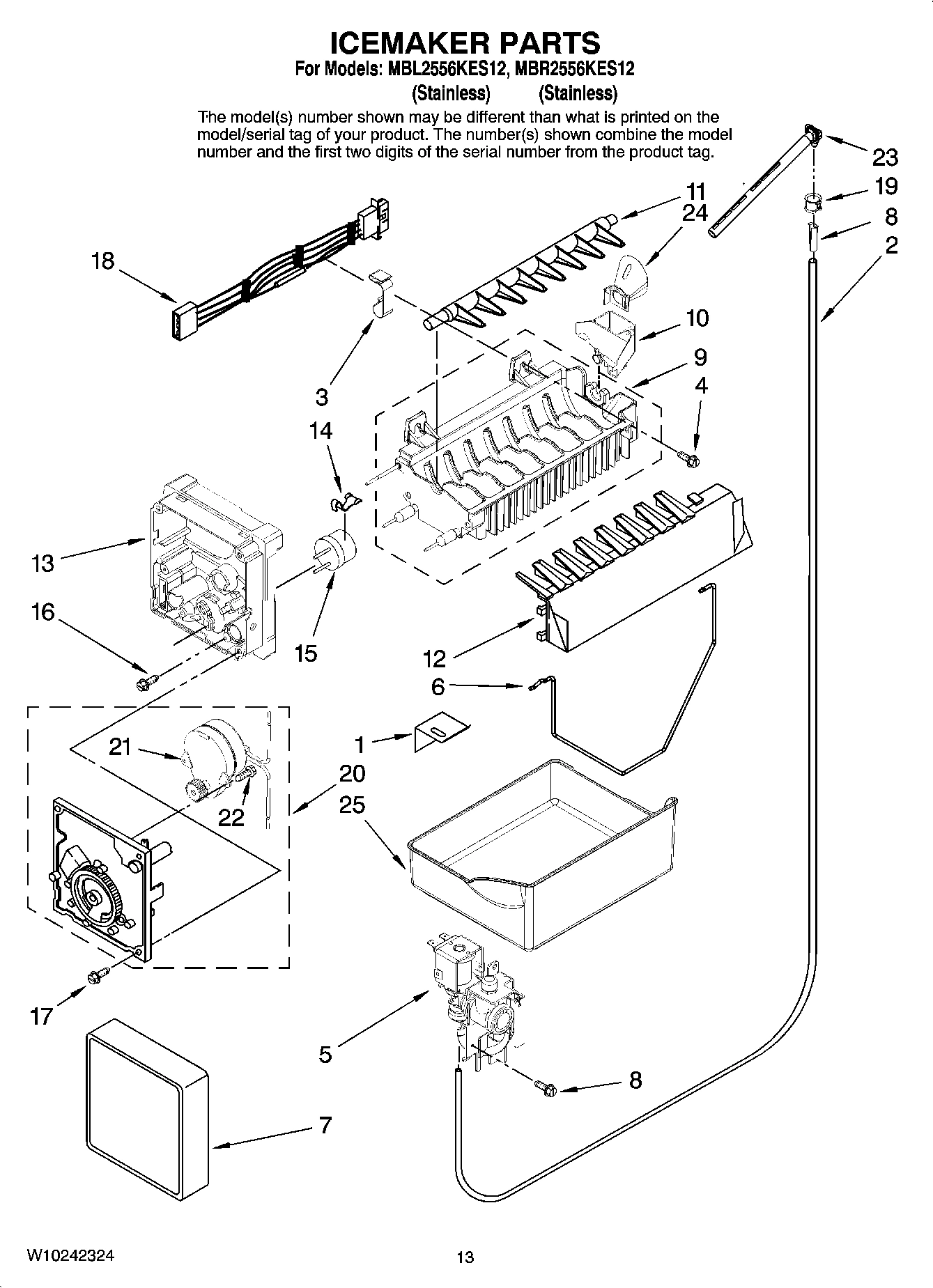 08 - ICEMAKER PARTS, OPTIONAL PARTS
