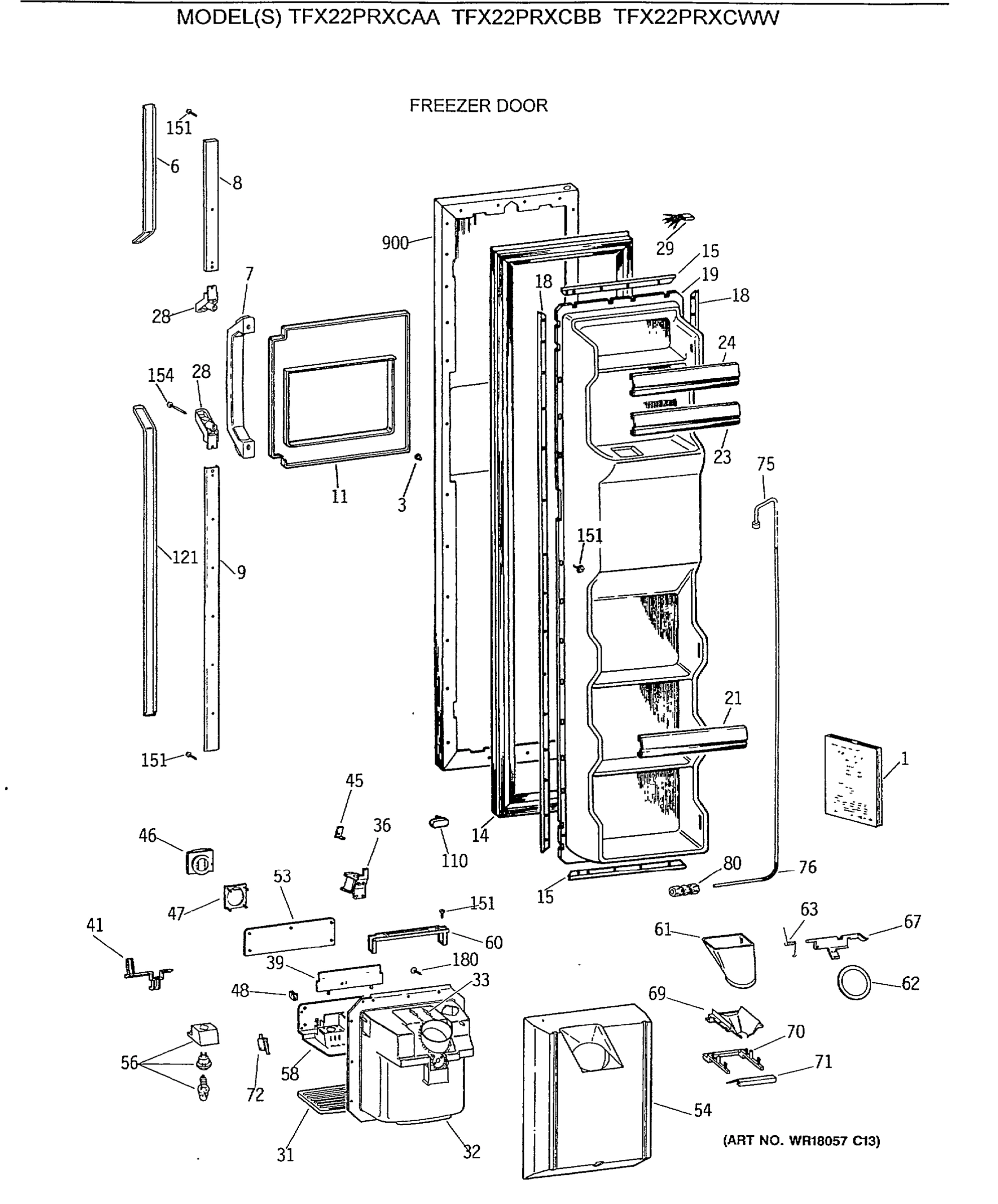 FREEZER DOOR