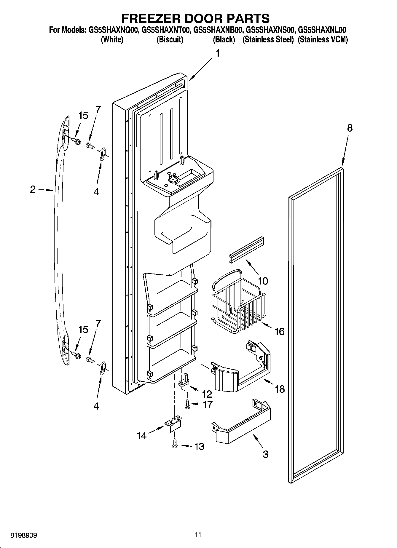 07 - FREEZER DOOR PARTS