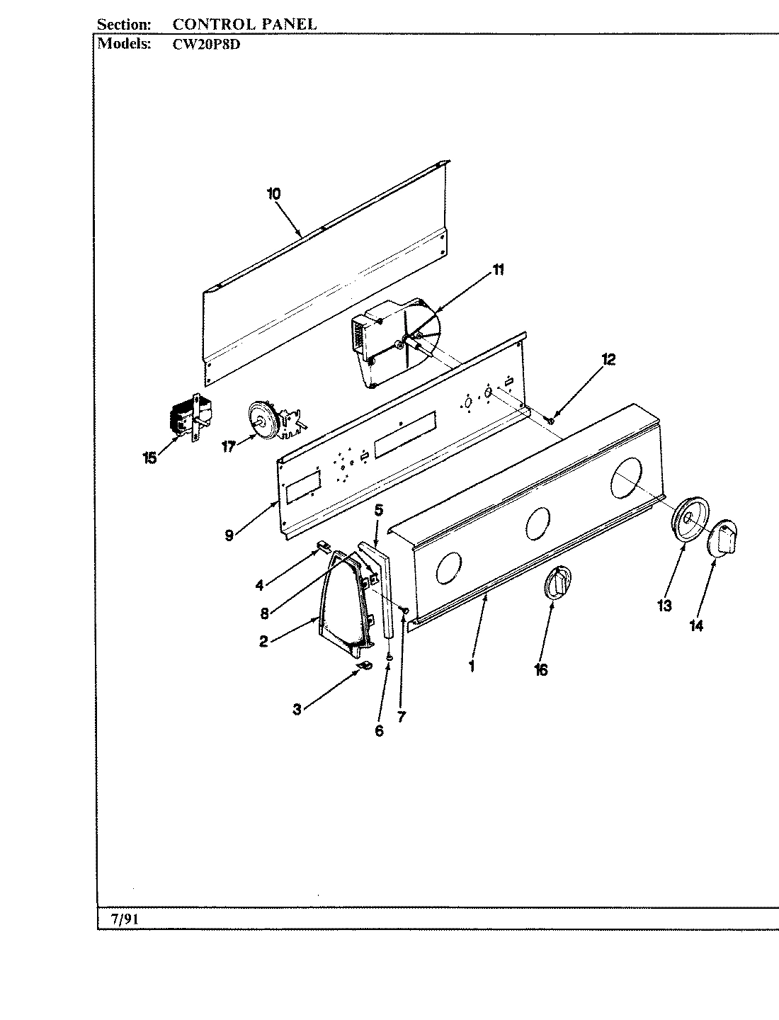 04 - CONTROL PANEL (CW20P8D)
