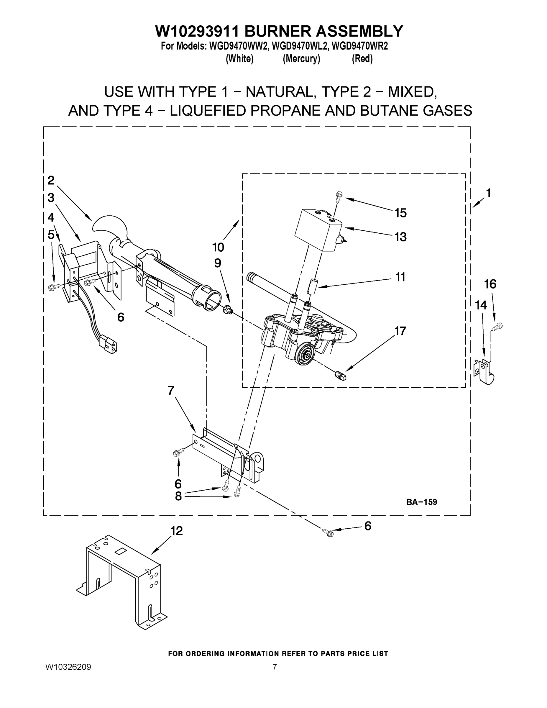04 - W10293911 BURNER ASSEMBLY