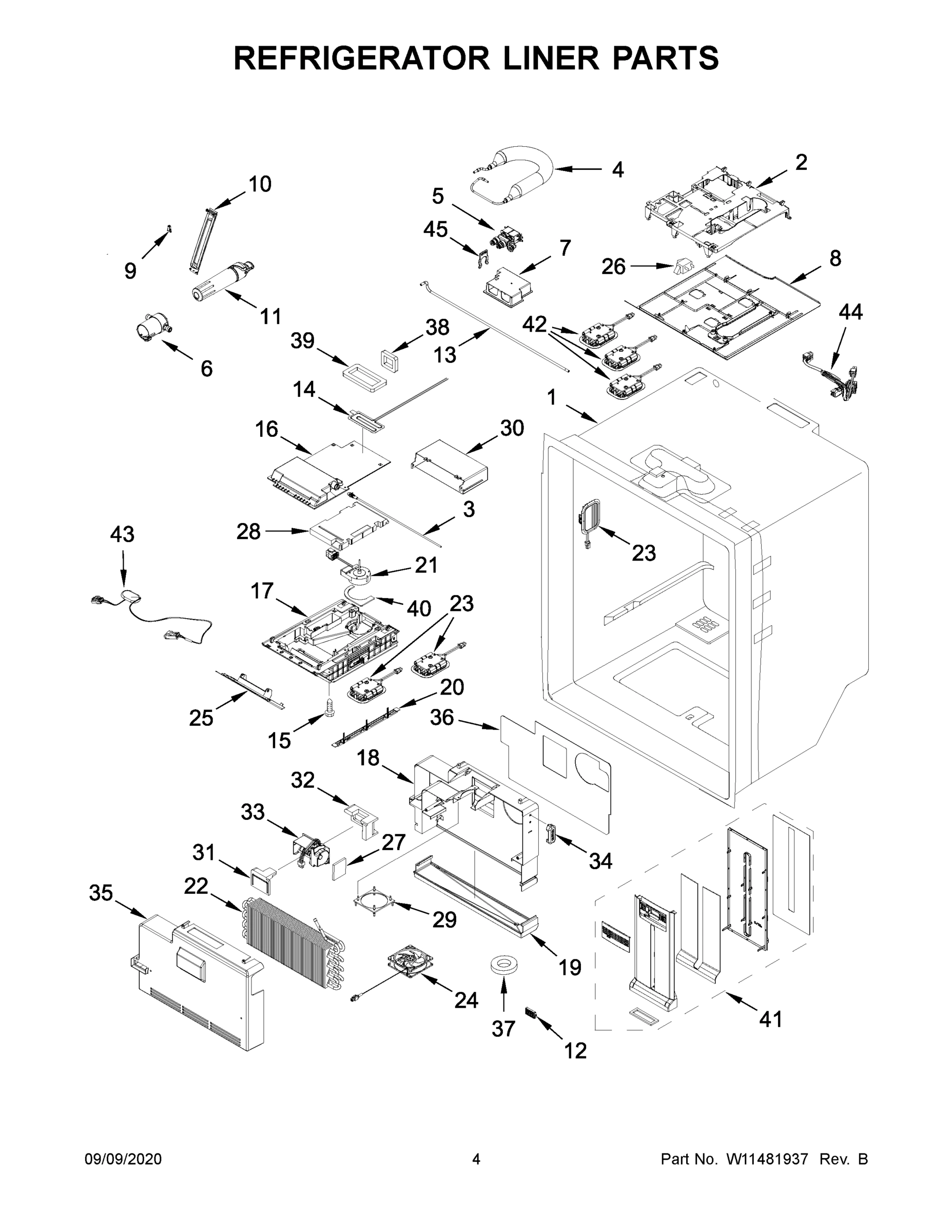 03 - REFRIGERATOR LINER PARTS