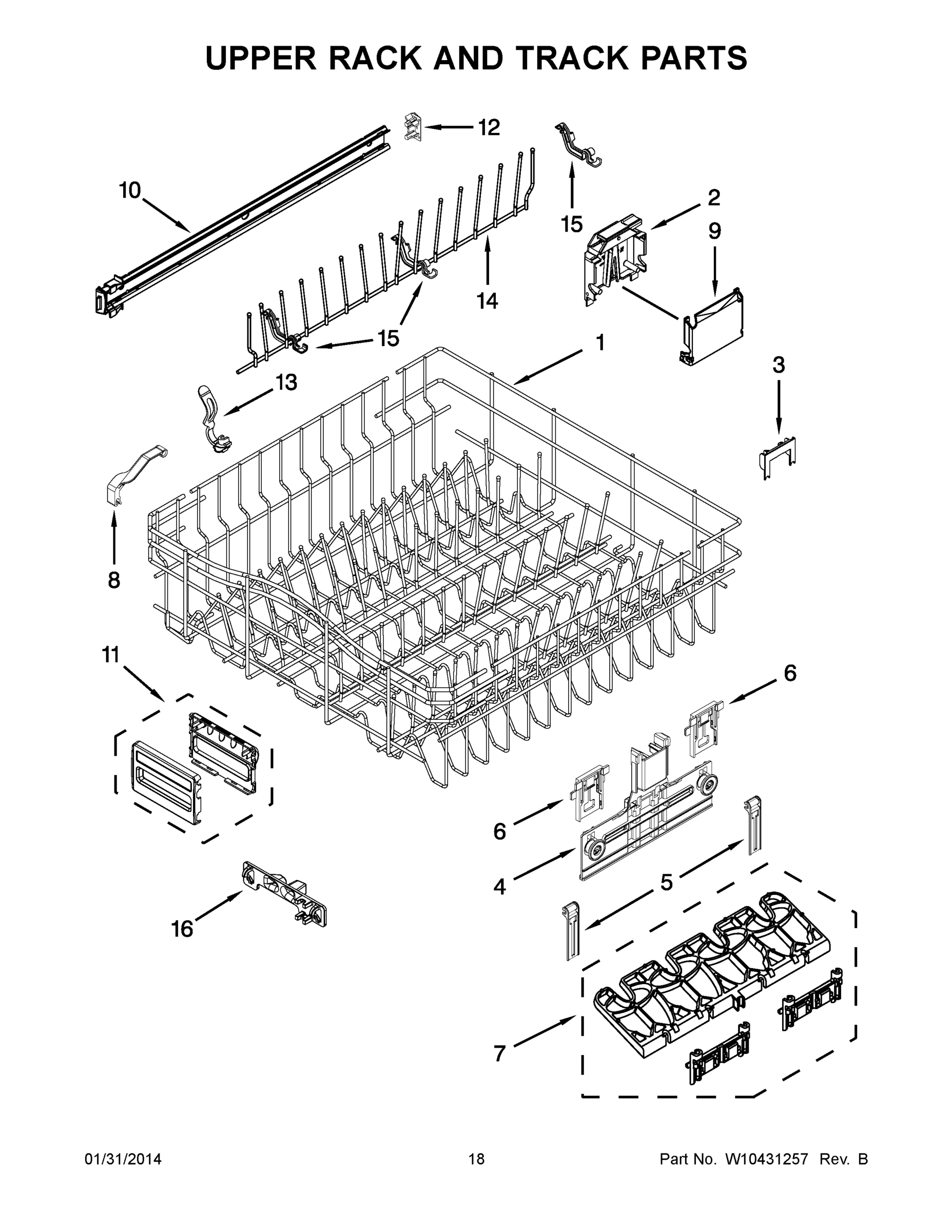 10 - UPPER RACK AND TRACK PARTS