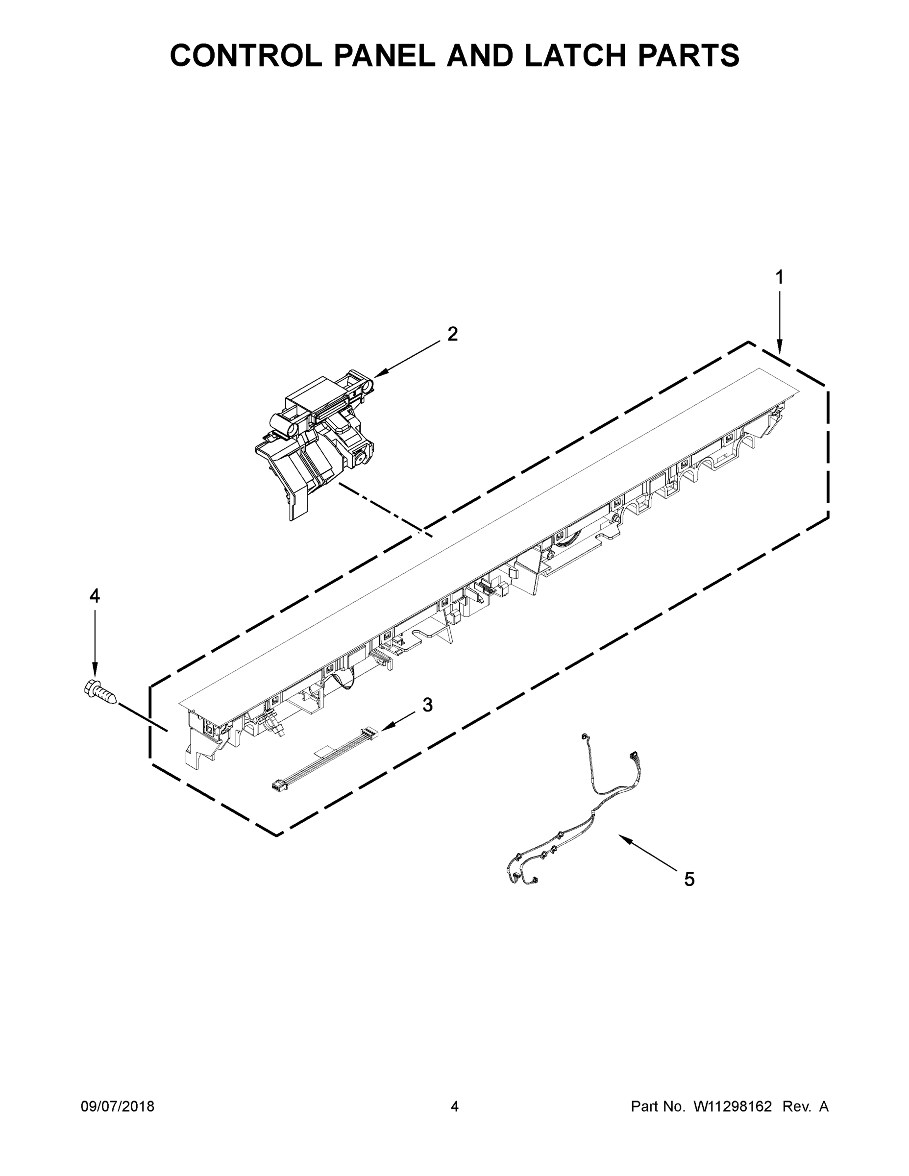 03 - CONTROL PANEL AND LATCH PARTS