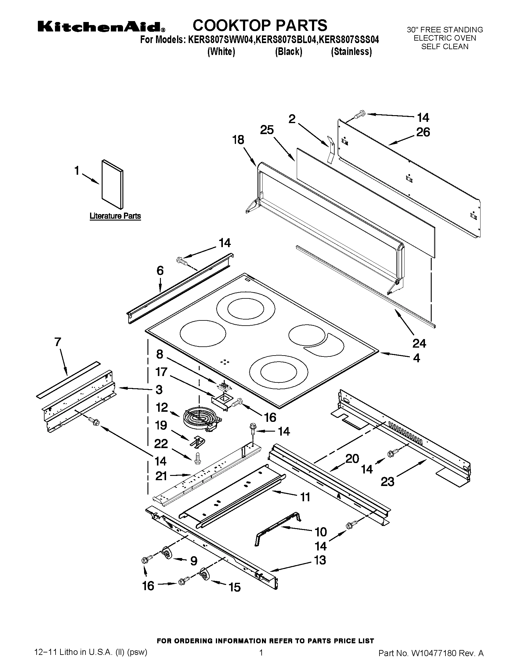 01 - COOKTOP PARTS