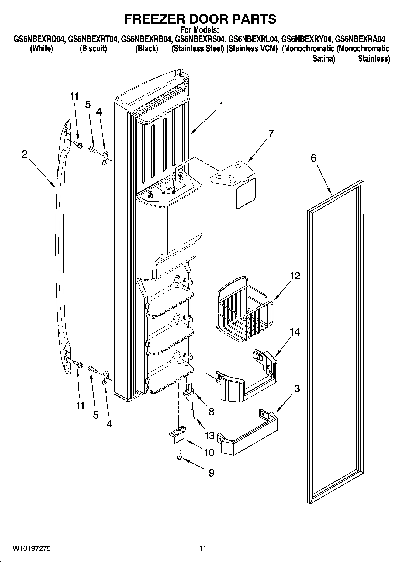 07 - FREEZER DOOR PARTS