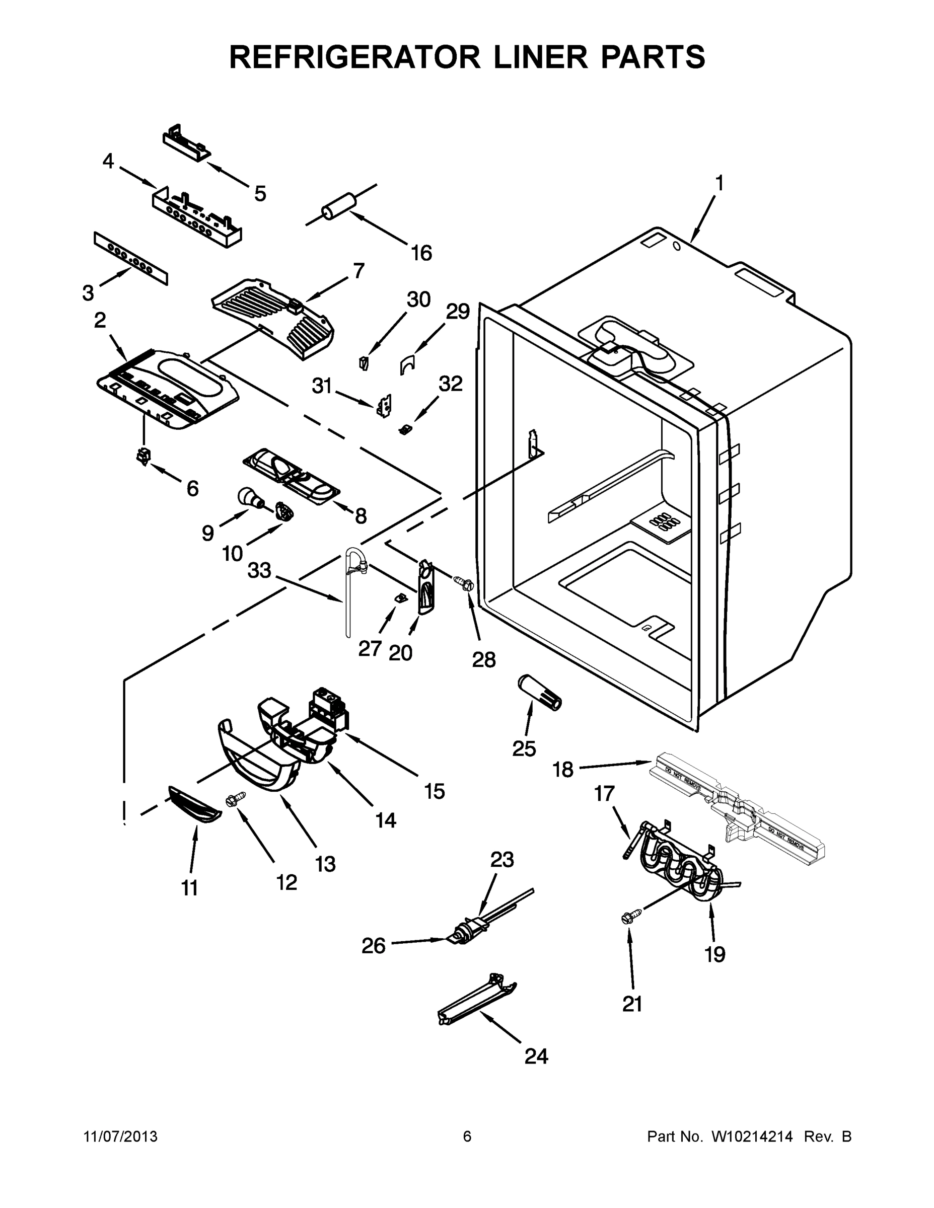 04 - REFRIGERATOR LINER PARTS