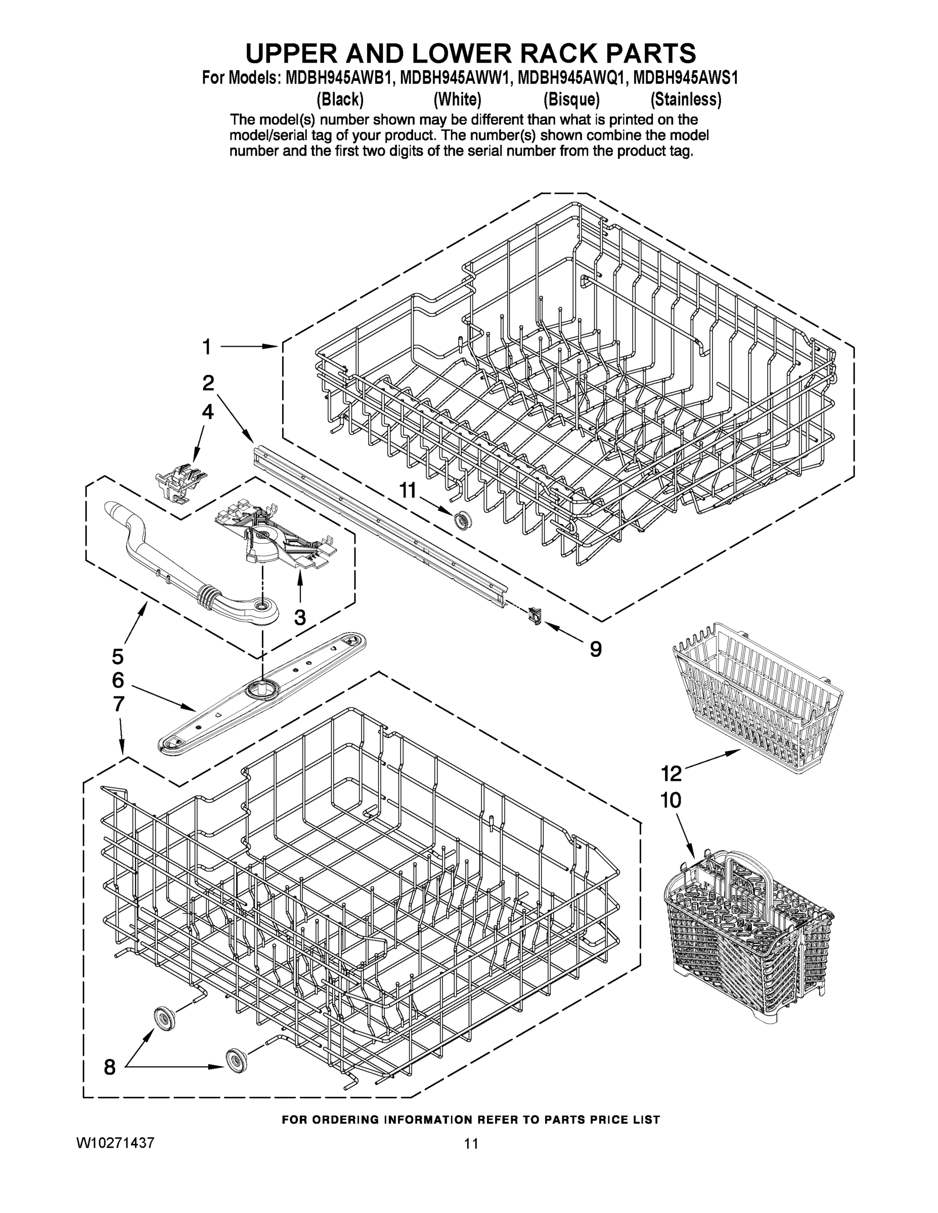 09 - UPPER AND LOWER RACK PARTS