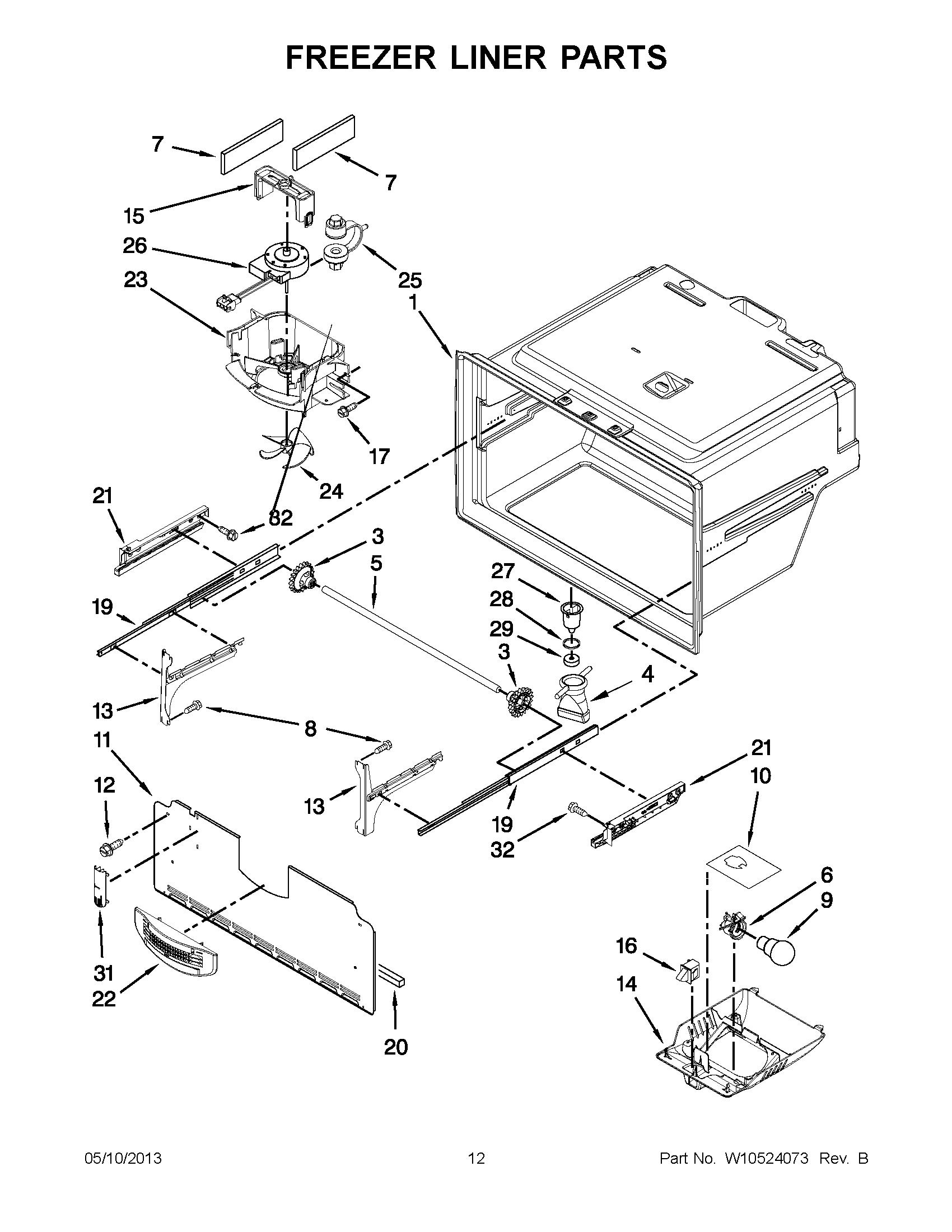 06 - FREEZER LINER PARTS